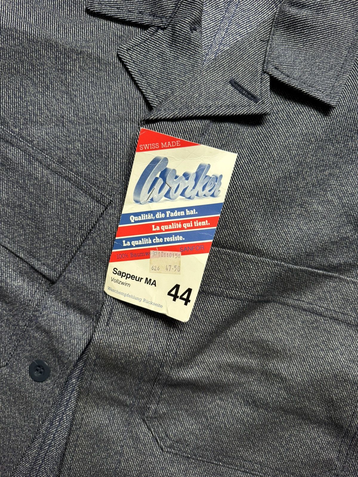Le Laboureur Vintage French Workwear Utility Chore Sanfor Marsum Jacket Size US S / EU 44-46 / 1 - 4 Thumbnail