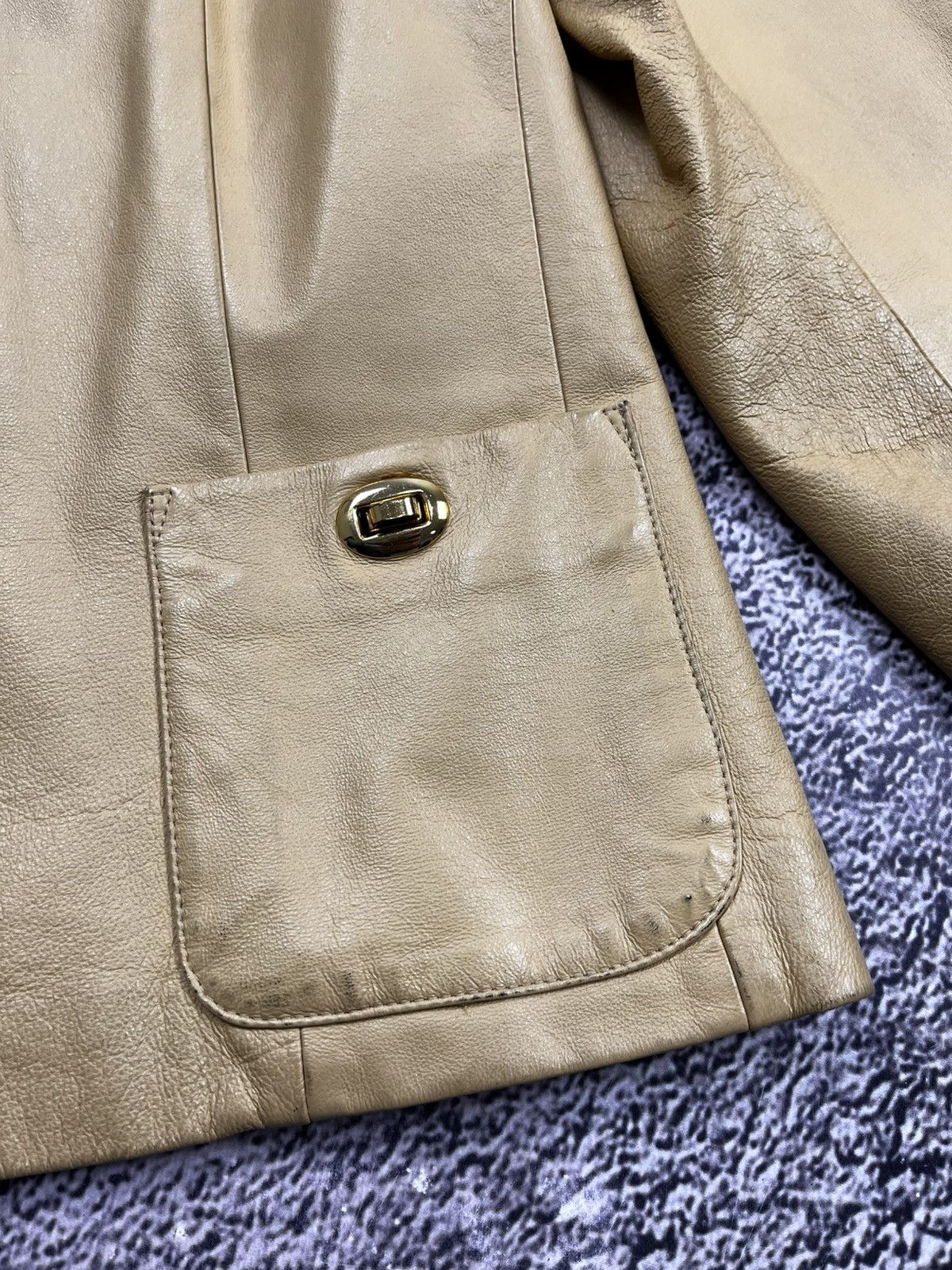 Leather Vintage Y2K Leather baggy jacket avant garde luxury coat Size M / US 6-8 / IT 42-44 - 9 Thumbnail