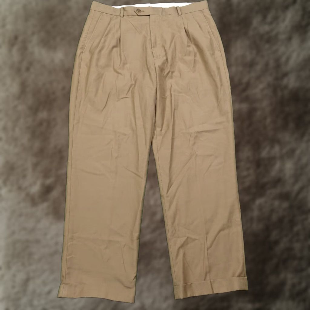 Cremieux DANIEL CREMIEUX Signature Collection Brown Pleated Dress Pants Mens SZ 34X29 Size US 34 / EU 50 - 1 Thumbnail