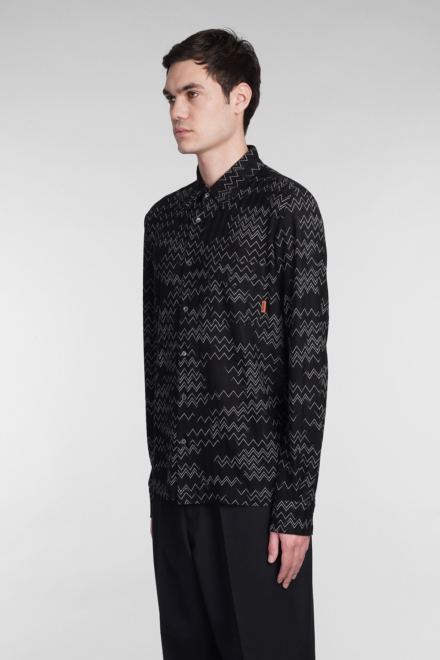 Missoni o1y0225 Patterned Shirt in Black/White Size US S / EU 44-46 / 1 - 3 Thumbnail