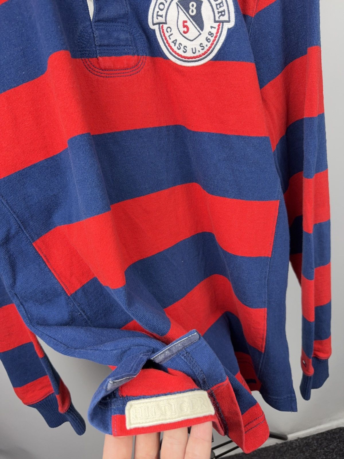 Tommy Hilfiger 00s Tommy Hilfiger Vintage Rugby Striped Long Sleeve Polo Size US L / EU 52-54 / 3 - 11 Thumbnail