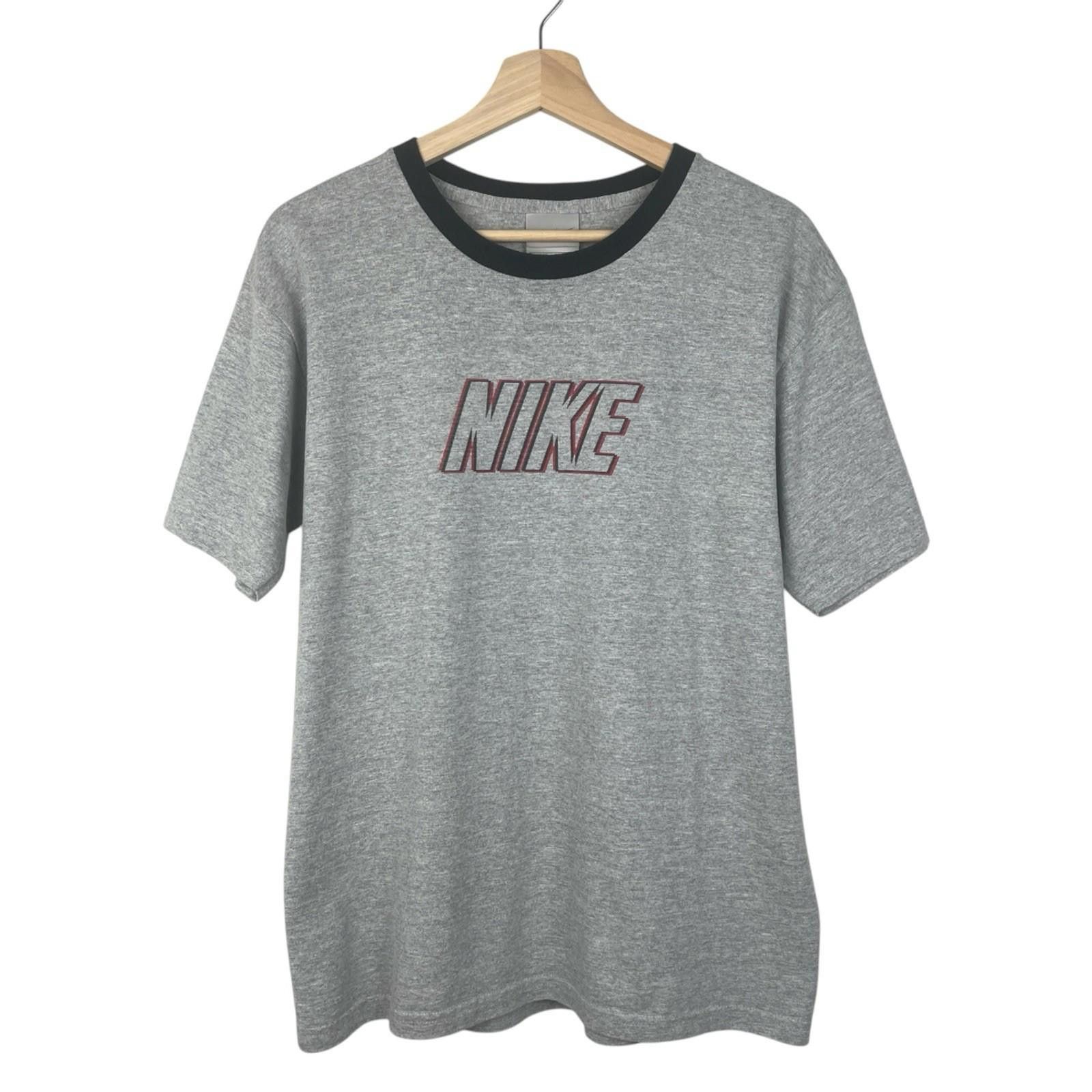 Nike Vintage 90s 2000s Y2K Nike Logo Heather Gray T Shirt Medium Size US M / EU 48-50 / 2 - 1 Thumbnail