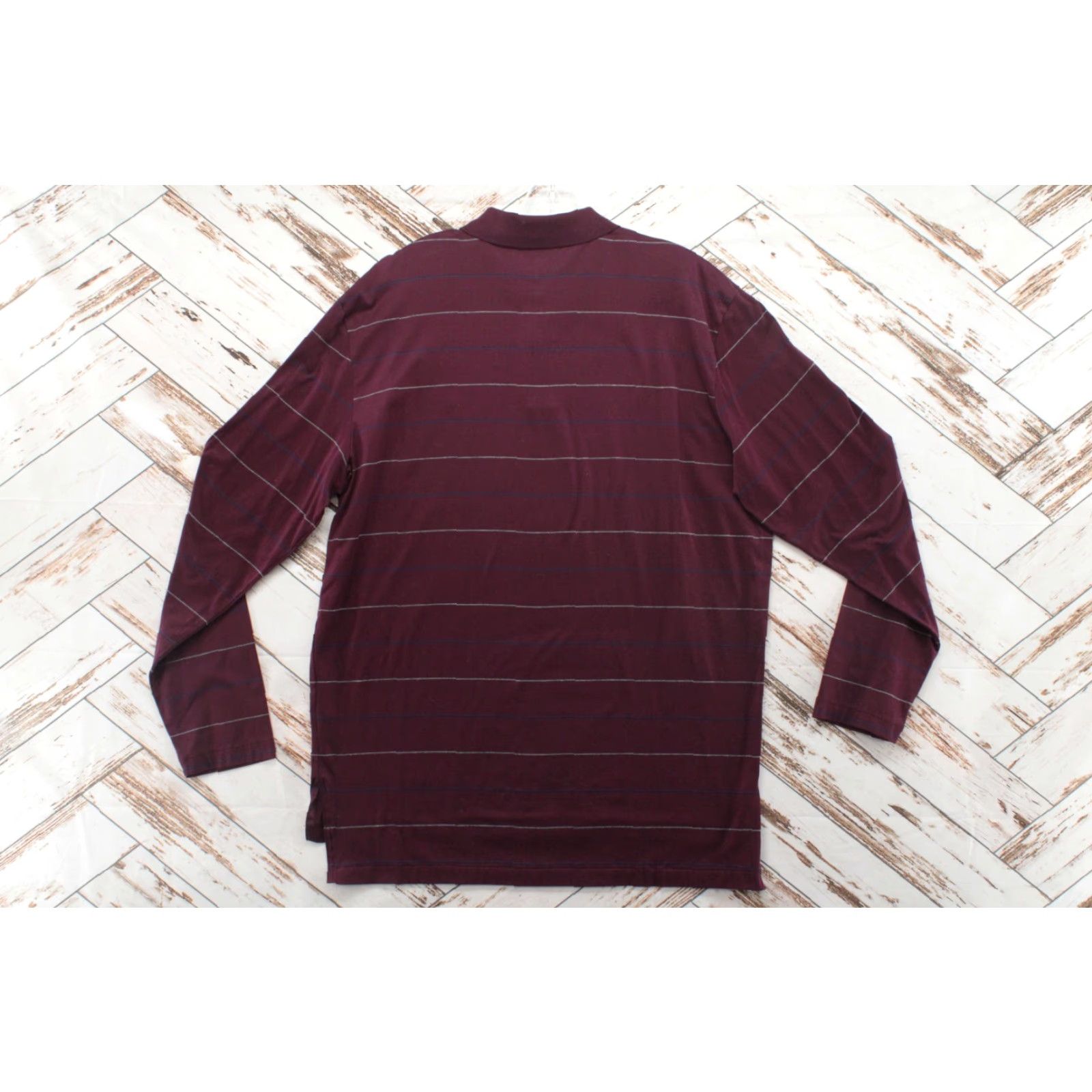 Polo Ralph Lauren VINTAGE Polo Ralph Lauren Shirt Men L Burgandy Pin Striped Polo Casual Preppy Logo Rugby / City / Classic / Dad / Designer / Sports Mens Size US L / EU 52-54 / 3 - 2 Thumbnail