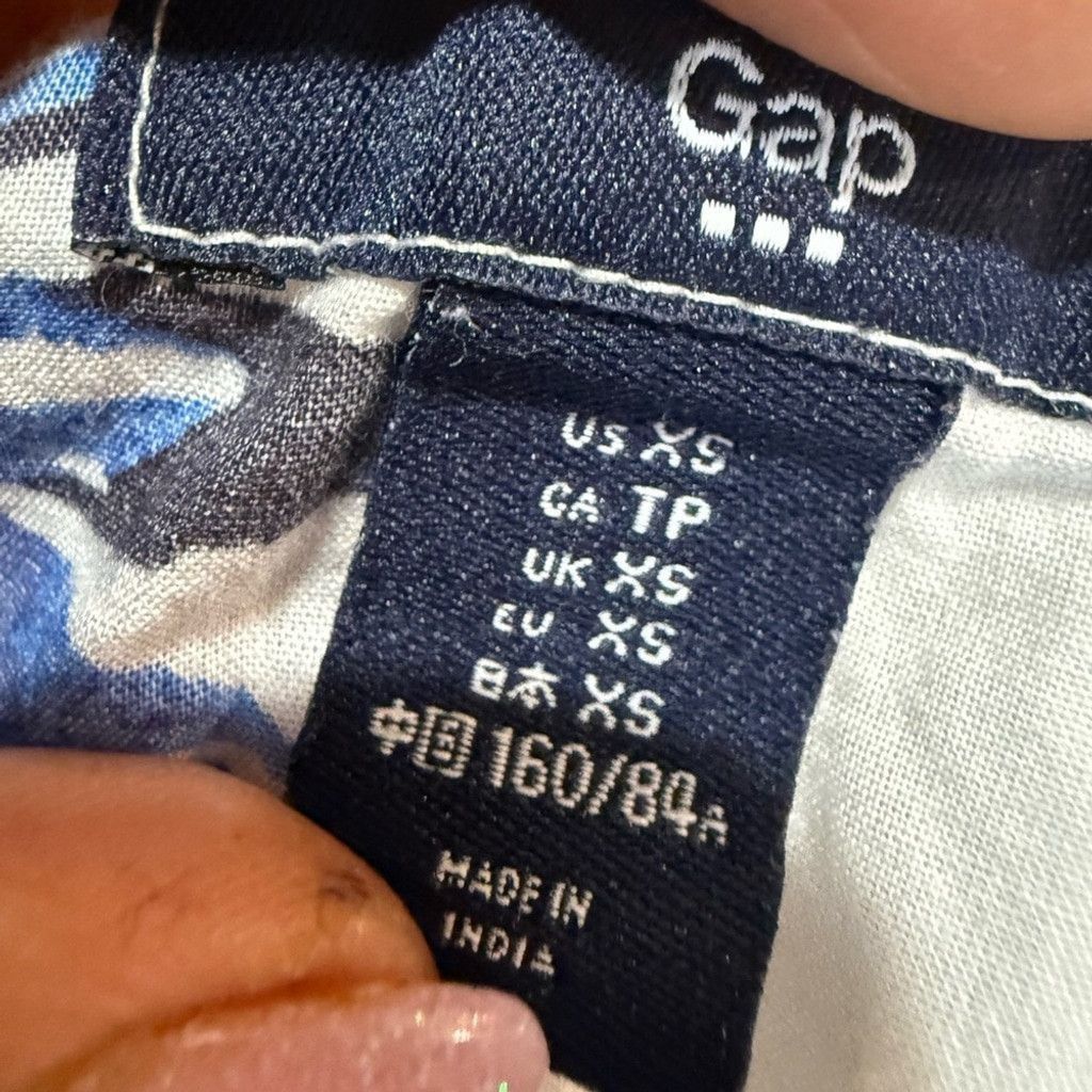 Gap GAP Floral Blouse in Blue and White Size XXS / US 00 / IT 34 - 7 Thumbnail