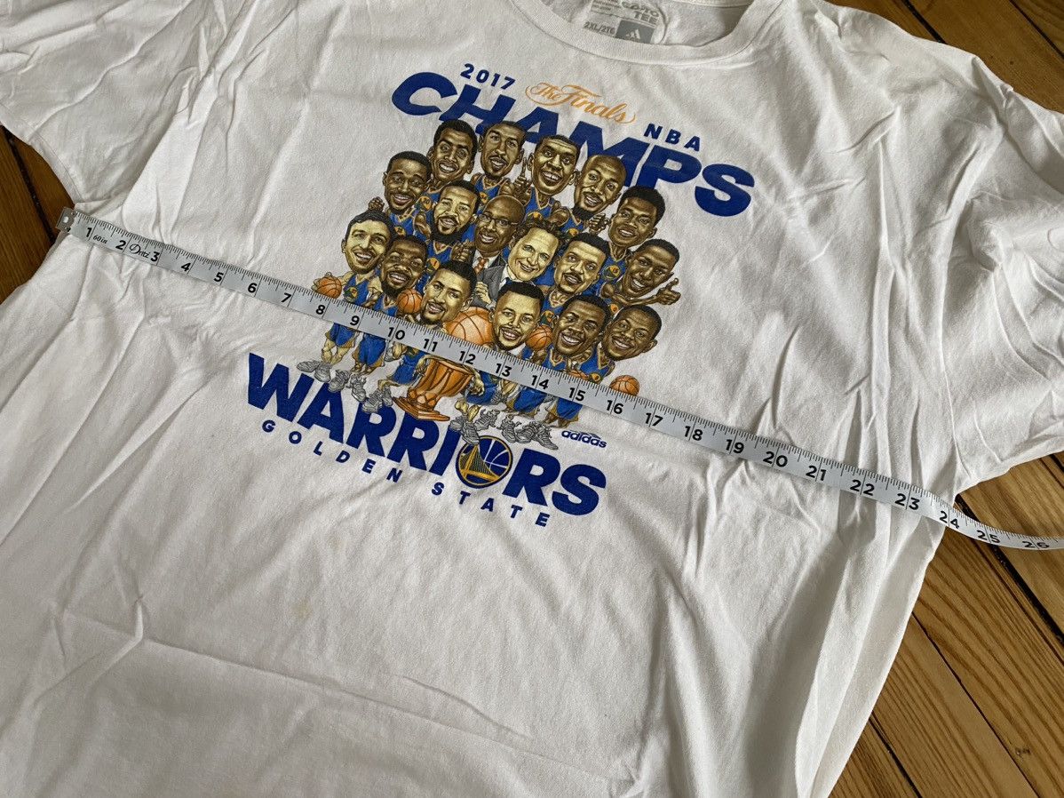 Adidas × NBA × Vintage 2017 golden state warriors Tshirt Size US XXL / EU 58 / 5 - 5 Thumbnail
