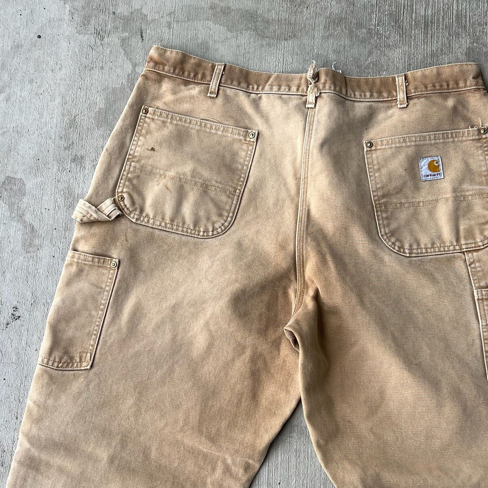 Carhartt × Vintage Carhartt brown faded double knee work wear carpenter pants Size US 37 - 5 Thumbnail