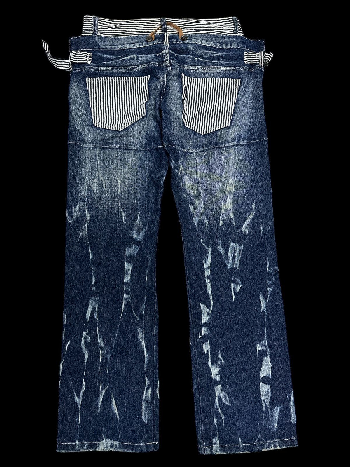 Kapital Double Waist💥 Blue Washed Embroid Hickory Style 💥 Size US 36 / EU 52 - 2 Thumbnail