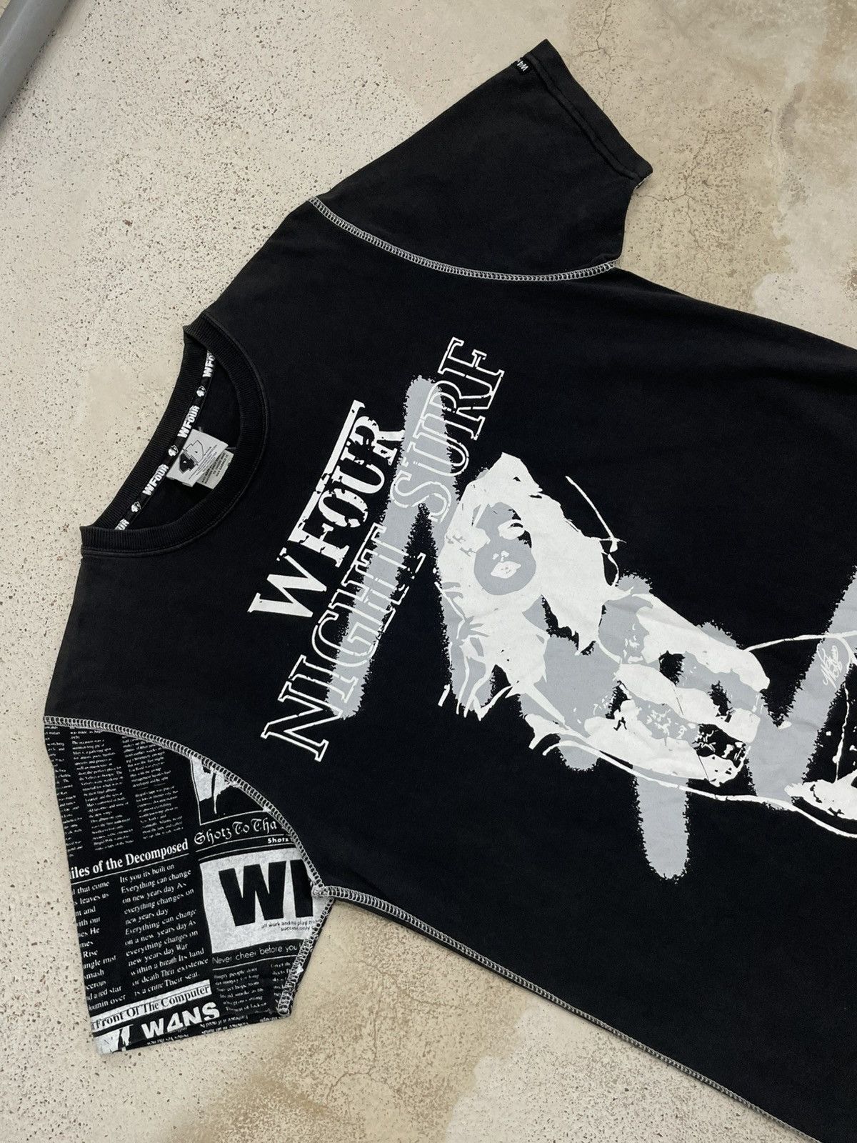 Hysteric Glamour WFour Night Surf Hysteric Hybrid Sleeve Newspaper Style Size US S / EU 44-46 / 1 - 3 Thumbnail