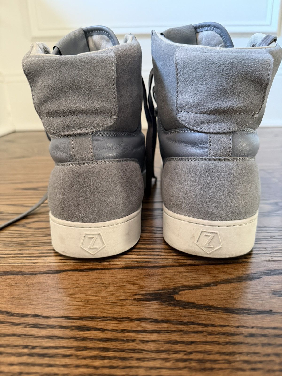 Z Zegna Zegna High Top Blue Suede Sneaker Size US 8.5 / EU 41-42 - 5 Thumbnail