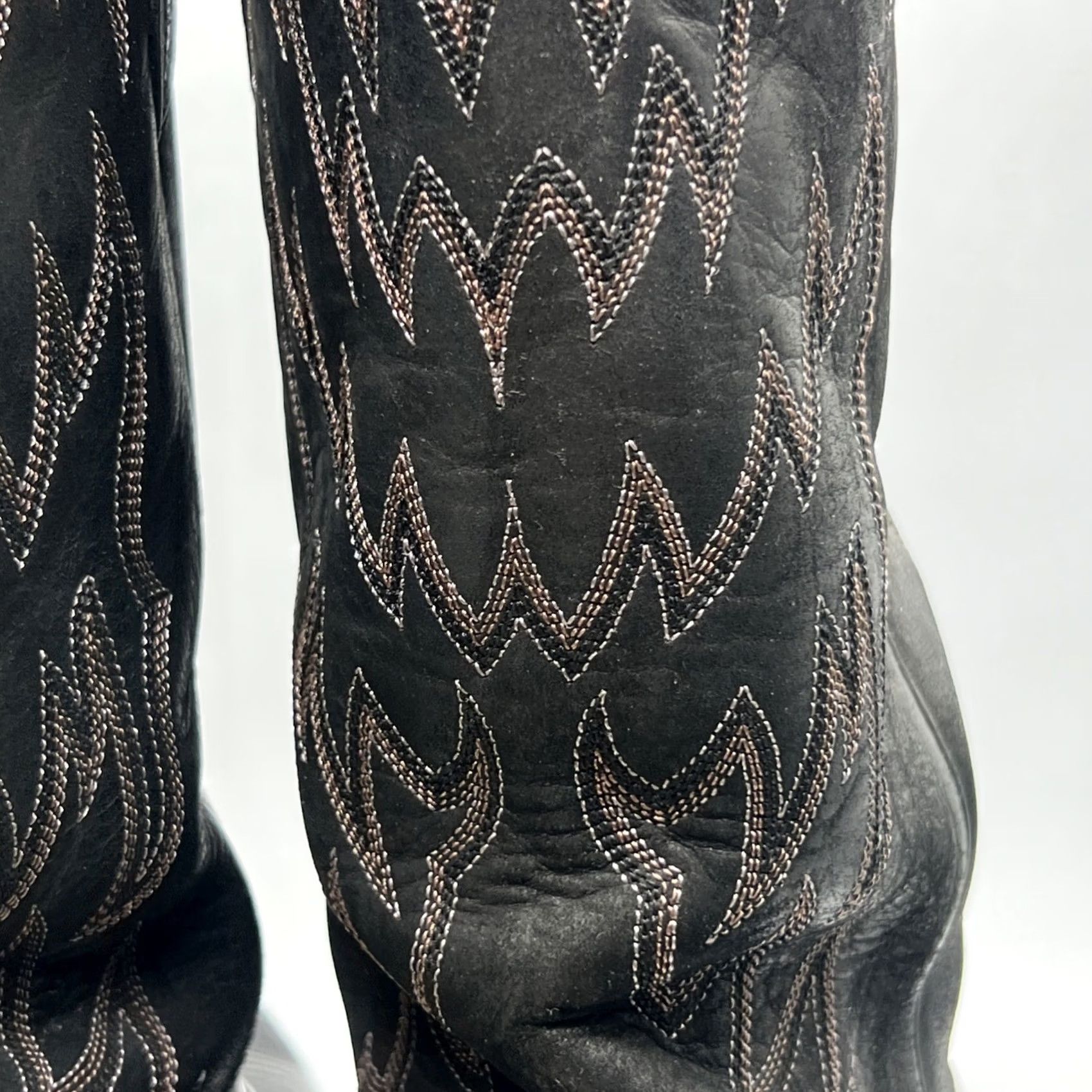 Vintage Cavender’s Teju Lizard Cowboy Boots Mens 9 D Black Exotic Western Round Toe USA Size US 9 / EU 42 - 6 Thumbnail
