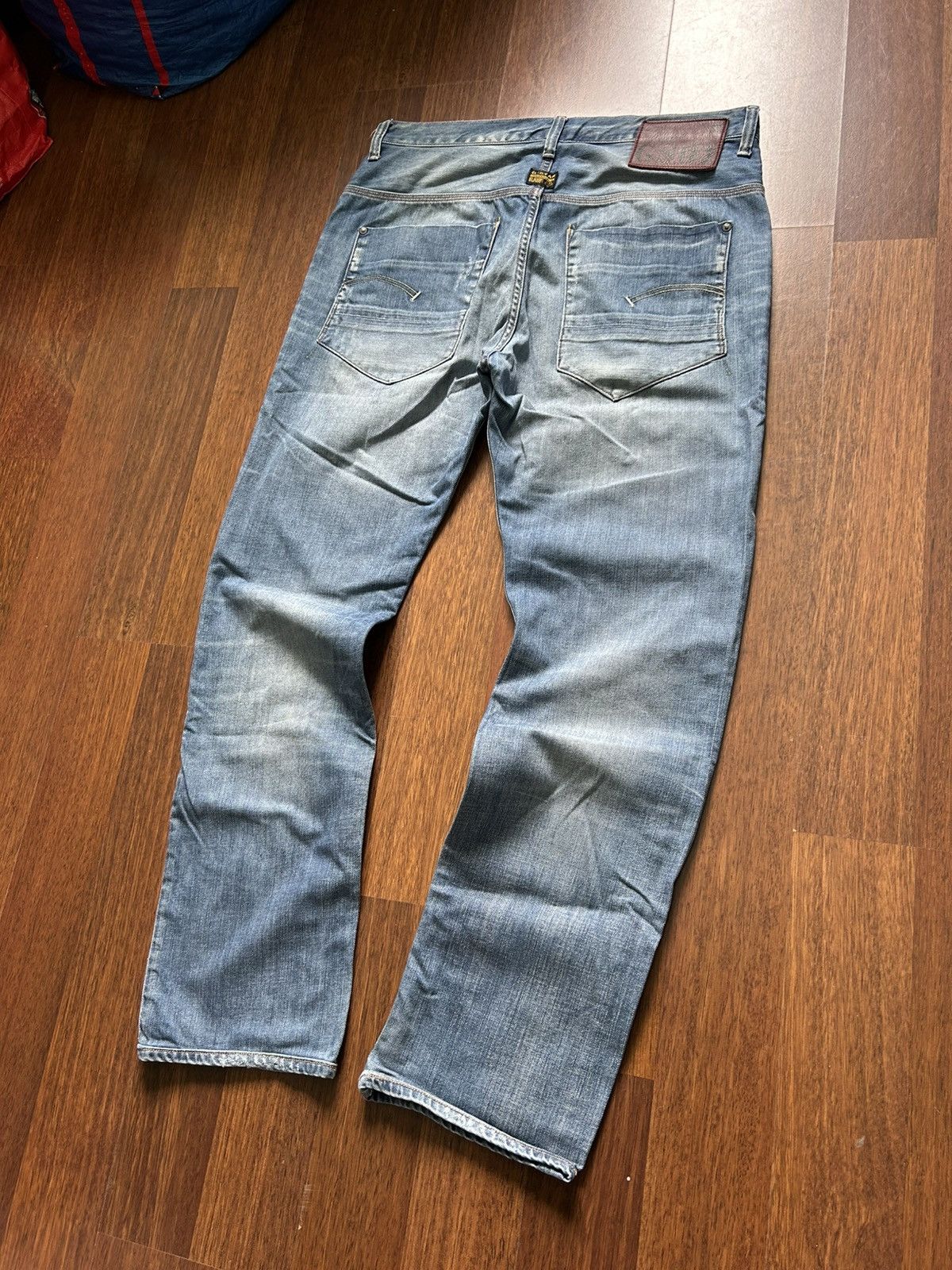 G-Star Vintage G-Star Raw 3301 Denim Men’s Jeans Faded Wash Size M Size US 33 - 2 Thumbnail