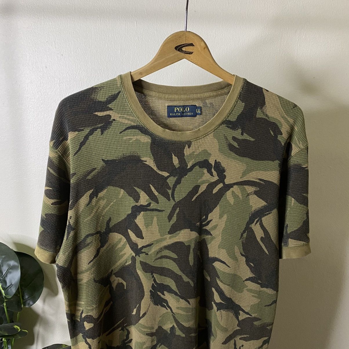 Polo Ralph Lauren Vintage Polo Ralph Lauren Military Camo Waffle T Shirt Size US M / EU 48-50 / 2 - 2 Thumbnail