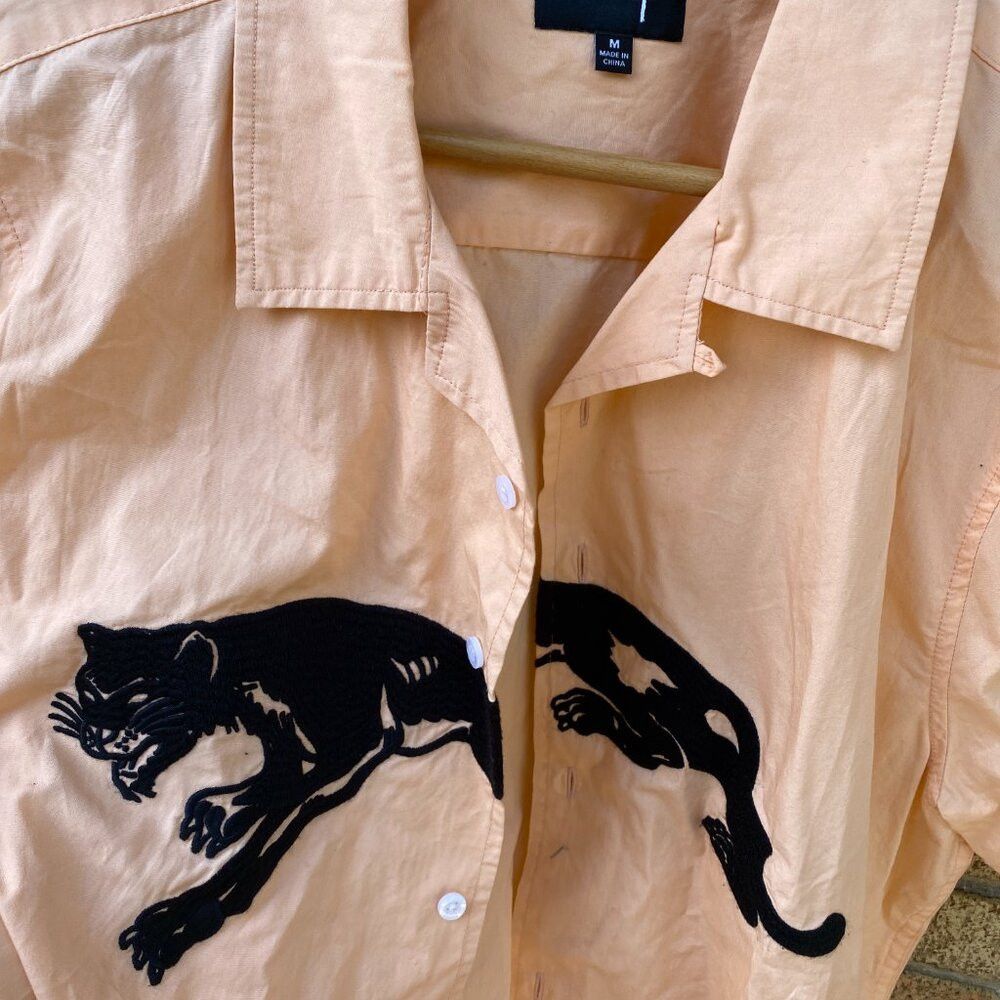 Stussy S/S18 Stussy Panther Camp Collar Shirt Medium Size US M / EU 48-50 / 2 - 5 Thumbnail