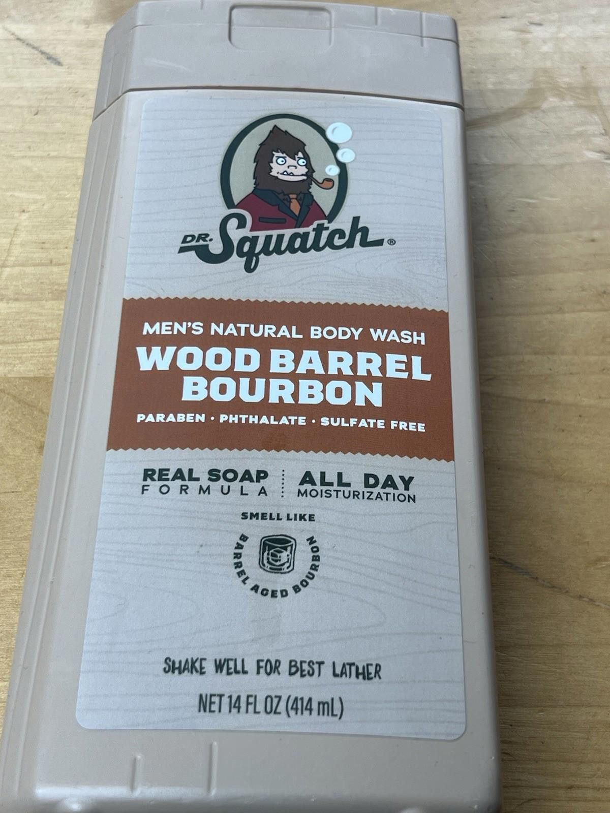 Other Dr. Squatch Men's Body Wash Wood Barrel Bourbon 14 oz Soap Size ONE SIZE - 9 Thumbnail