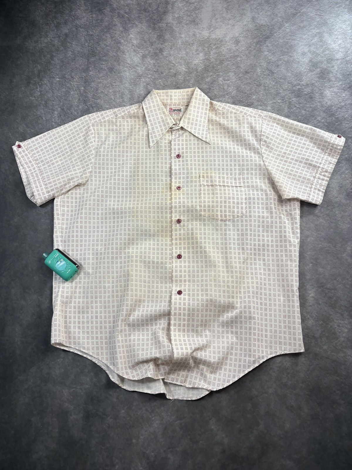 Vintage 1960s Vintage Shortsleeve Shirt Pattern Perma Press Summer Size US M / EU 48-50 / 2 - 6 Thumbnail