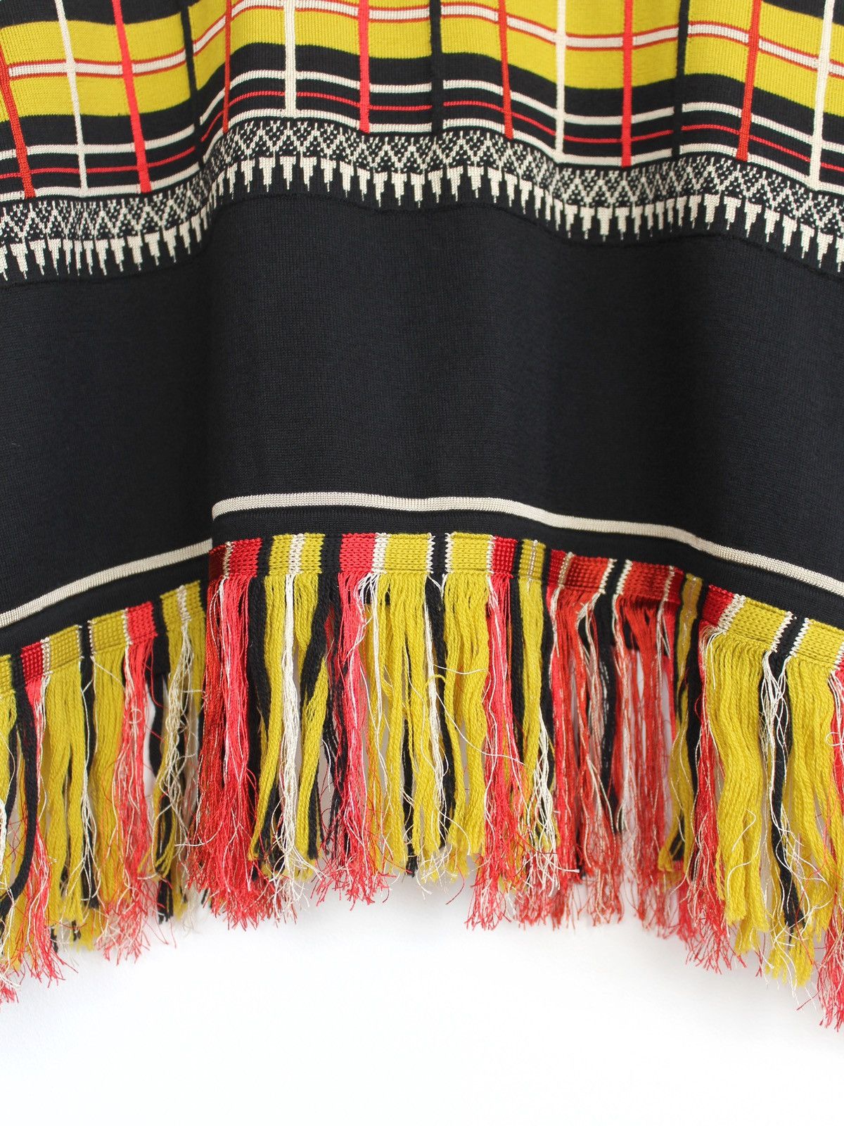 Jean Paul Gaultier Jean Paul Gaultier 90s Vintage Tartan Pattern Poncho Sweater Size L / US 10 / IT 46 - 6 Thumbnail
