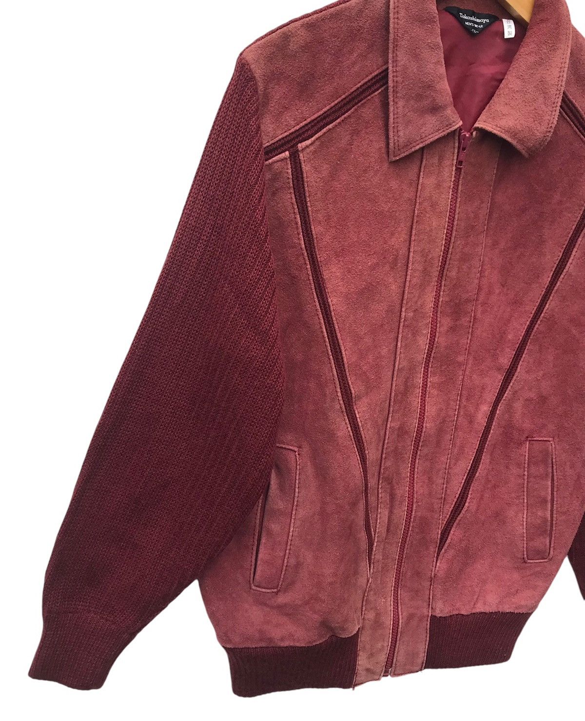 Japanese Brand Vintage Takashimaya Hybrid Suede Leather Jacket Size US M / EU 48-50 / 2 - 5 Thumbnail