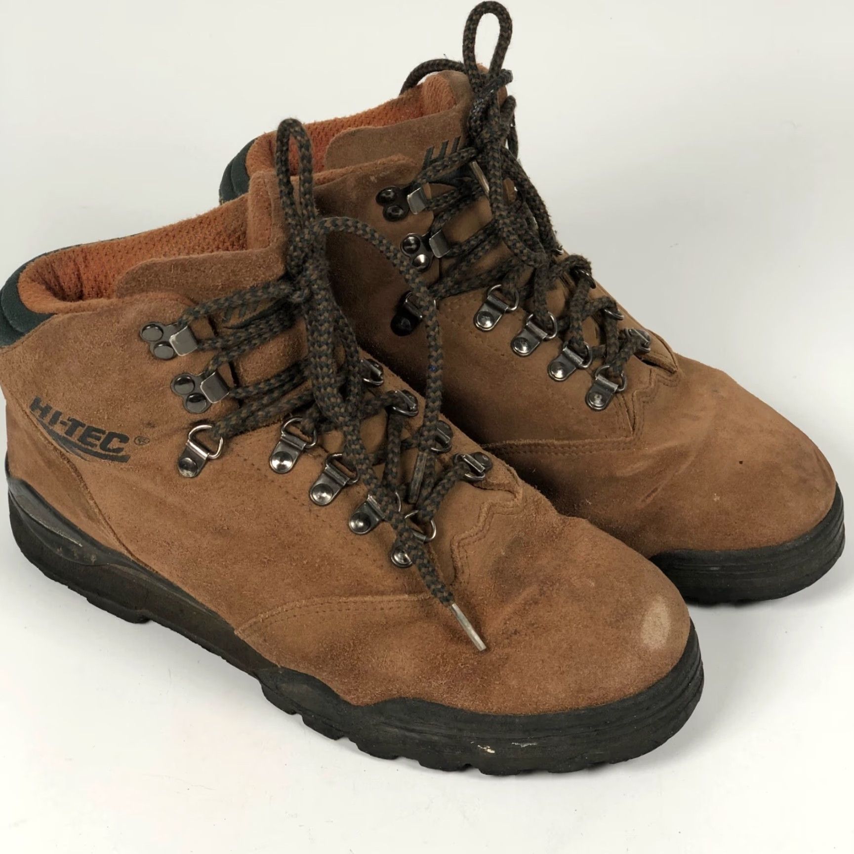 Vintage Hi Tec Alpine Mens Boot Ankle Leather Brown Suede Boots Lace Up Round Toe 10 Outdoor Hiking Classic Boots Men Size US 10 / EU 43 - 2 Thumbnail