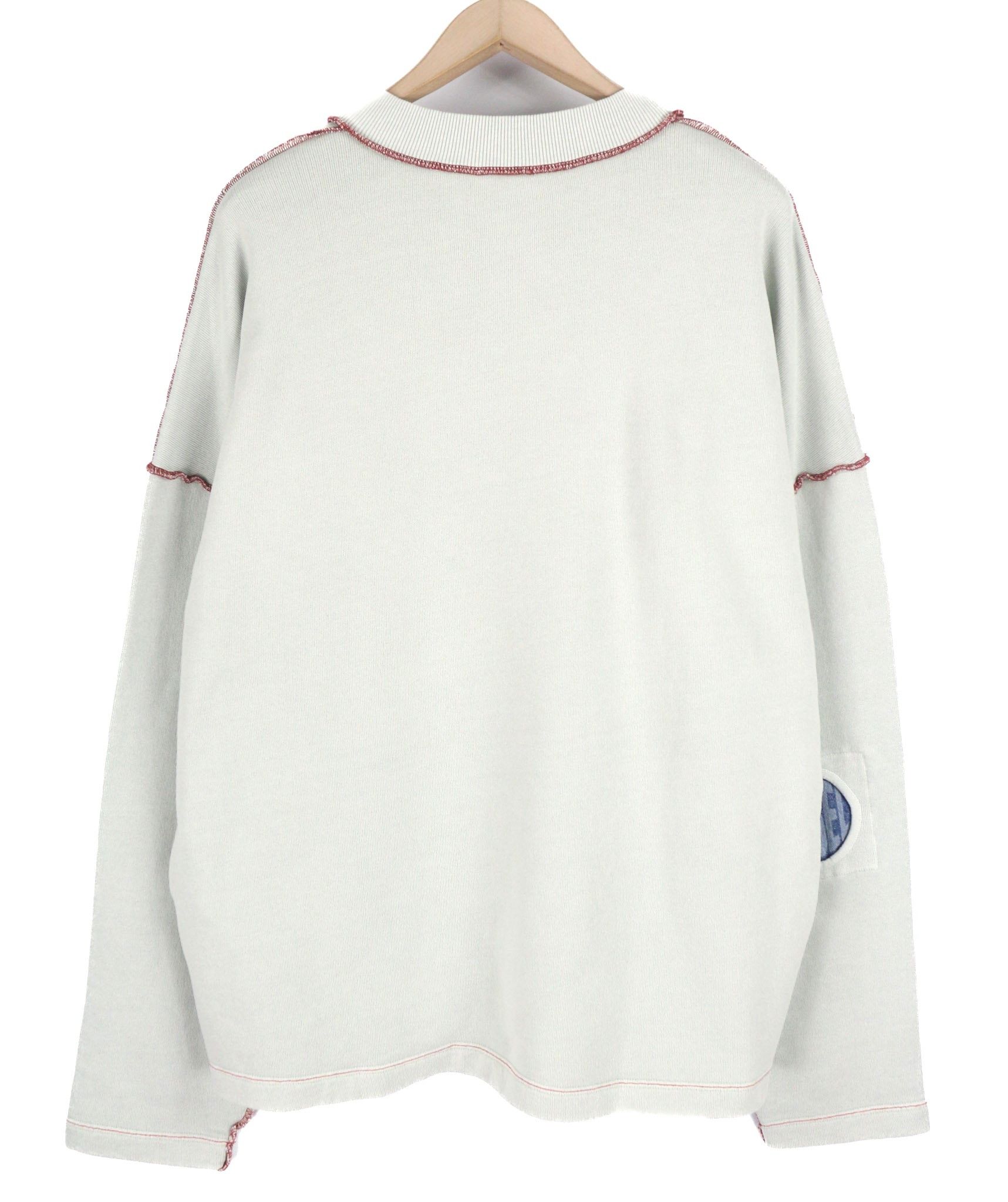 Diesel S-MOLOCK L Light Grey Oversized Crew Logo Sweatshirt 40092 Size US L / EU 52-54 / 3 - 2 Thumbnail