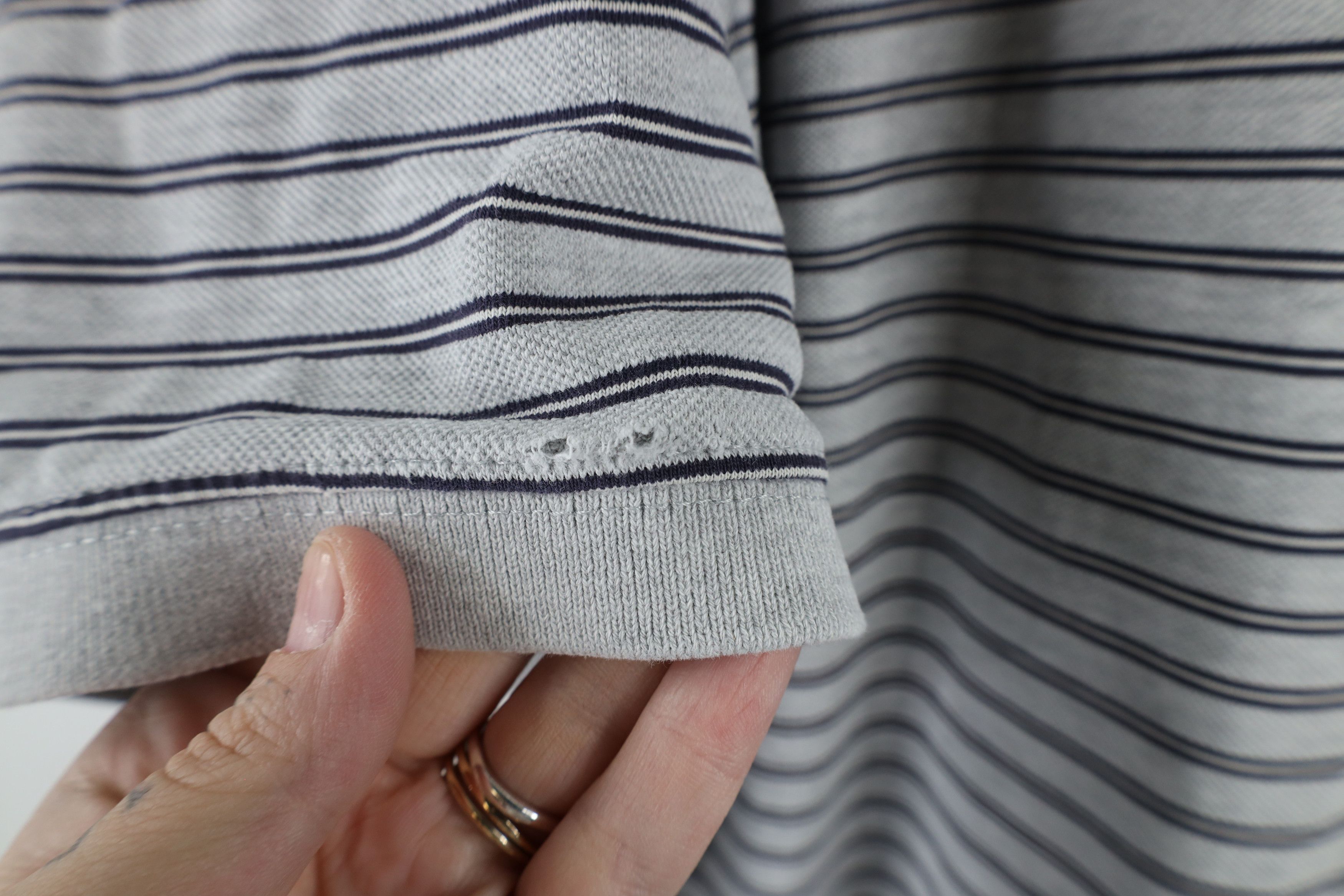 Eddie Bauer × Vintage Vintage 90s Eddie Bauer Knit Collared Golf Polo Shirt Gray Size US L / EU 52-54 / 3 - 5 Thumbnail