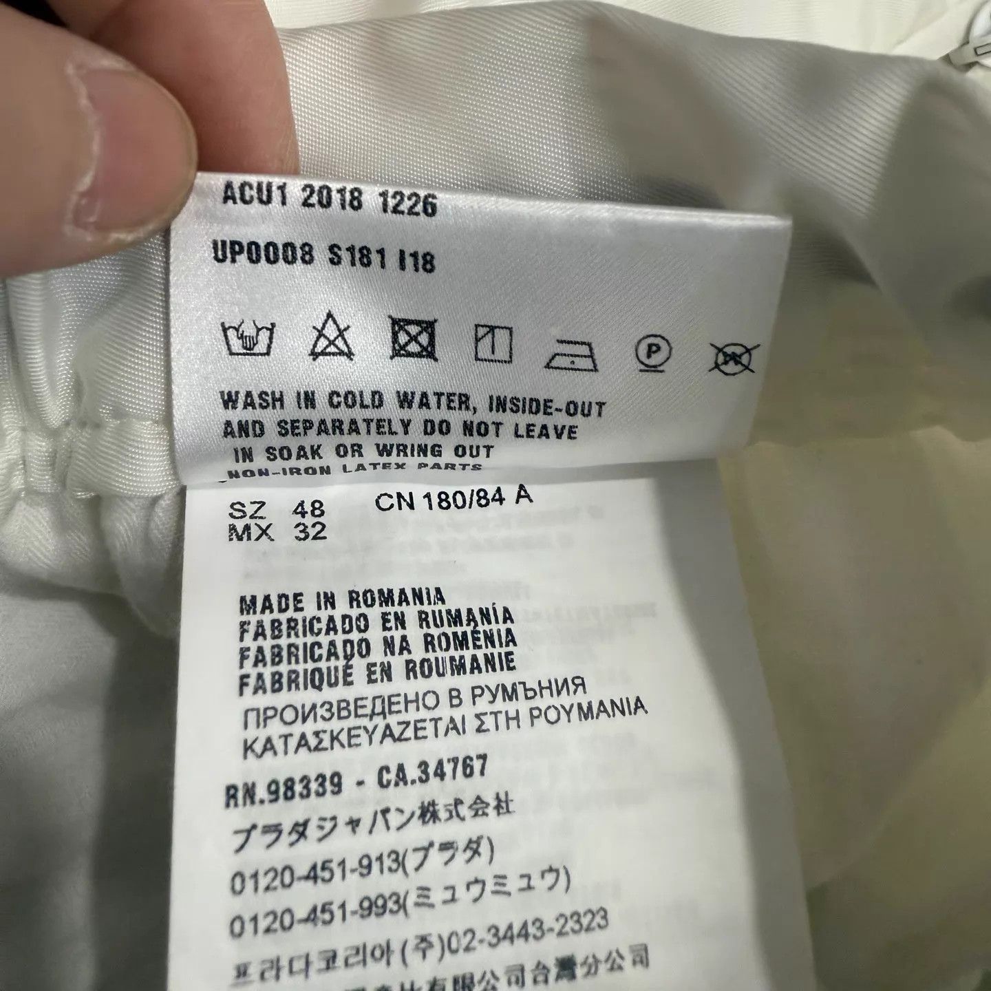 Prada Prada White Hem Logo Casual Pants 48 Mint Size US 32 / EU 48 - 5 Thumbnail