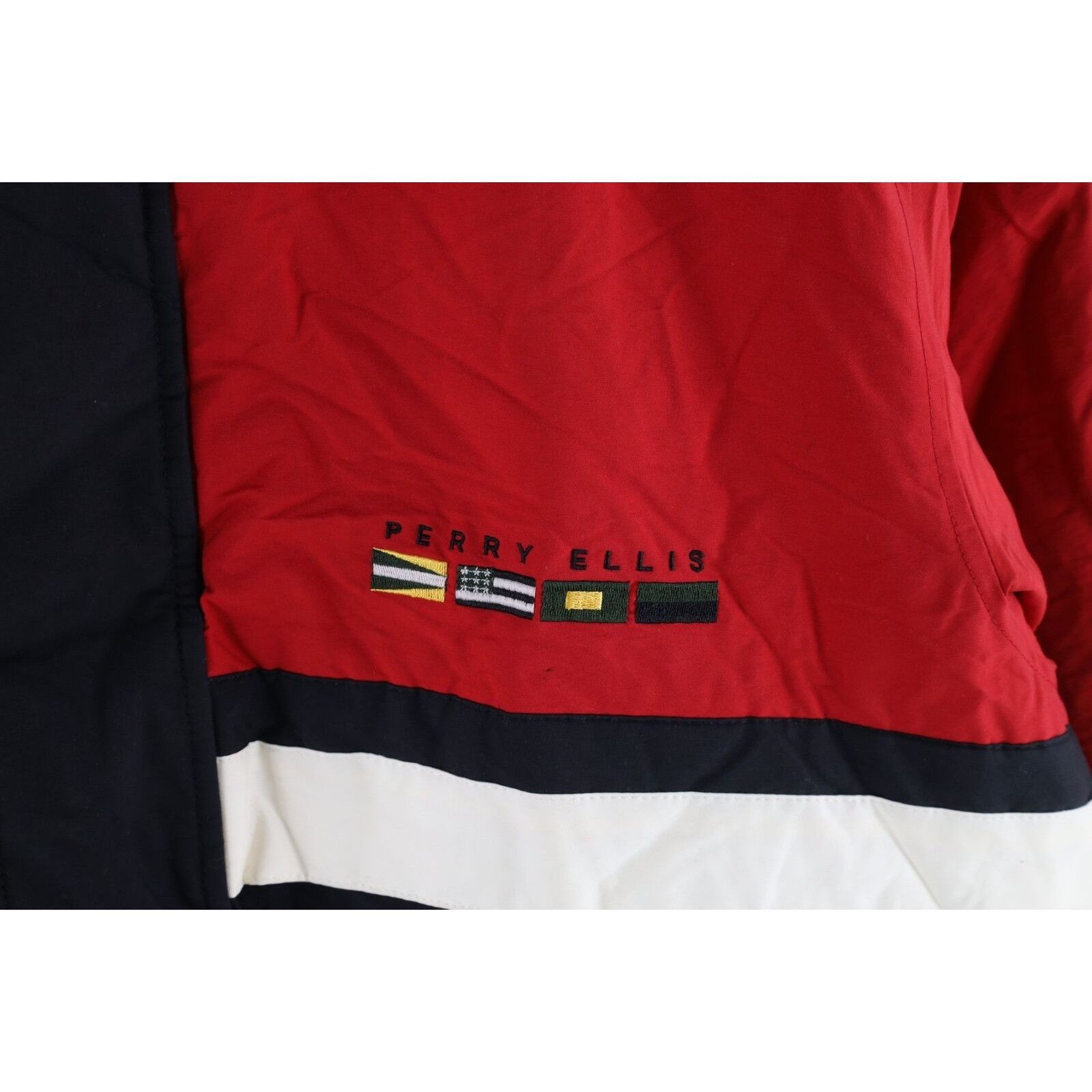 Perry Ellis × Vintage NOS Vintage 90s Perry Ellis Sailing Puffer Jacket Size US L / EU 52-54 / 3 - 4 Thumbnail