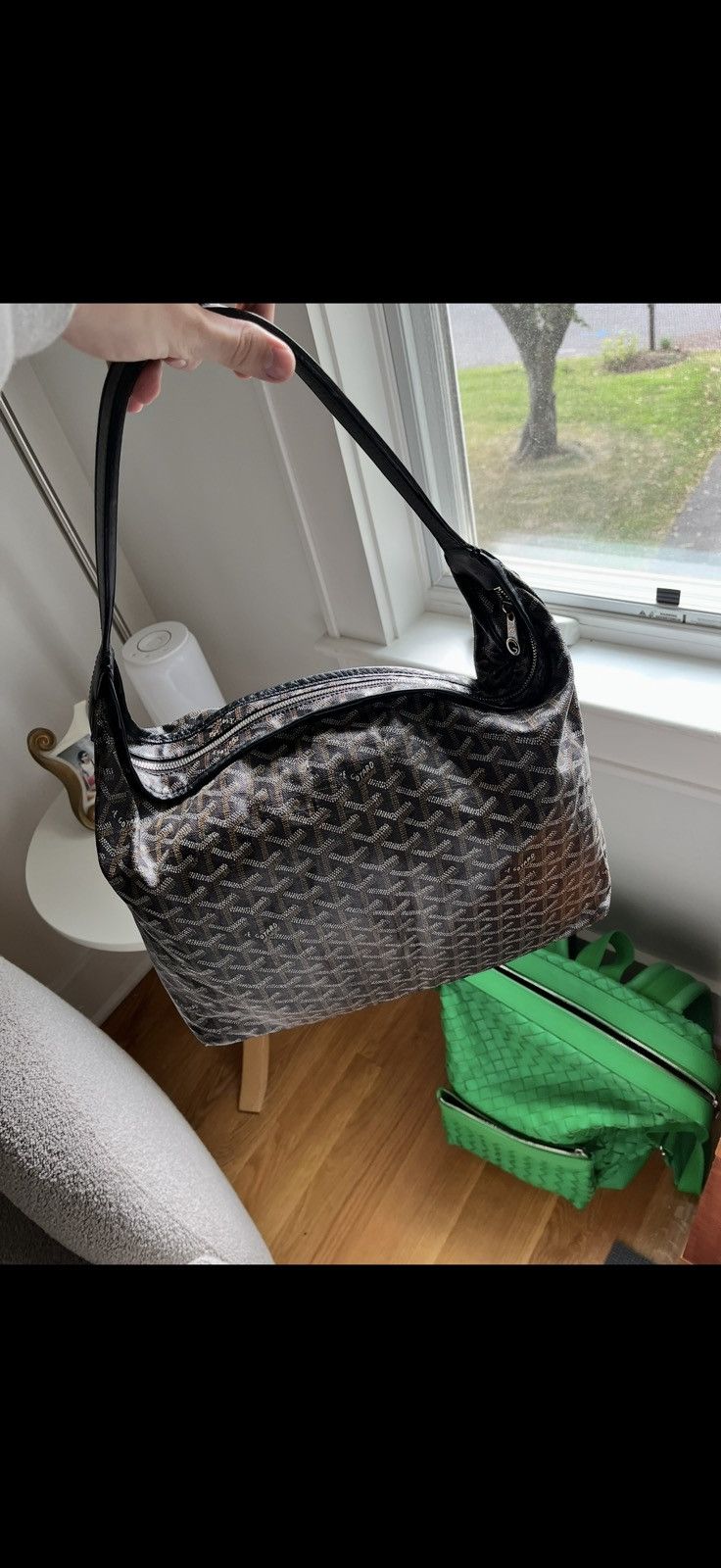 Goyard Goyard Hobo Fidji Zip Closure Bag (Black) Size ONE SIZE - 14 Thumbnail