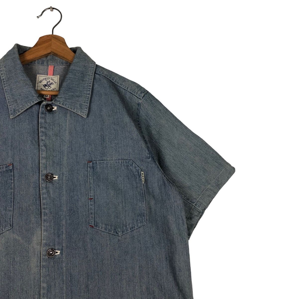 Japanese Brand 🔥Vtg Denim Chore Chambray Jacket Beverly Hills Polo Club Size US M / EU 48-50 / 2 - 6 Thumbnail