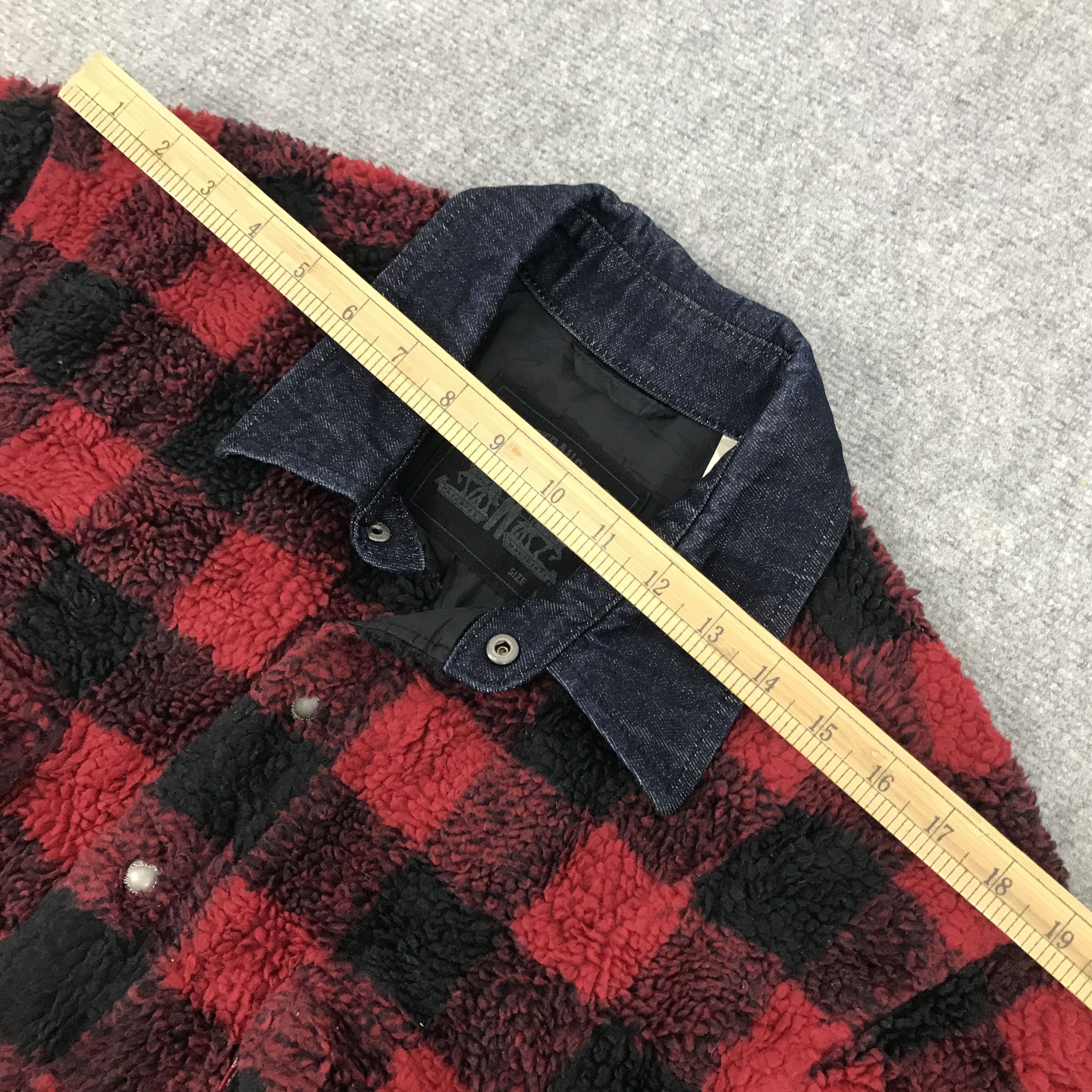 Japanese Brand × Levi's Rare Levis fleece snap button red flannel design jacket Size US S / EU 44-46 / 1 - 6 Thumbnail