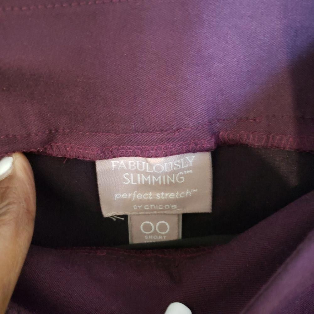 Chicos CT1048a Chico’s Plum Pant Size 24" / US 00 / IT 34 - 3 Thumbnail