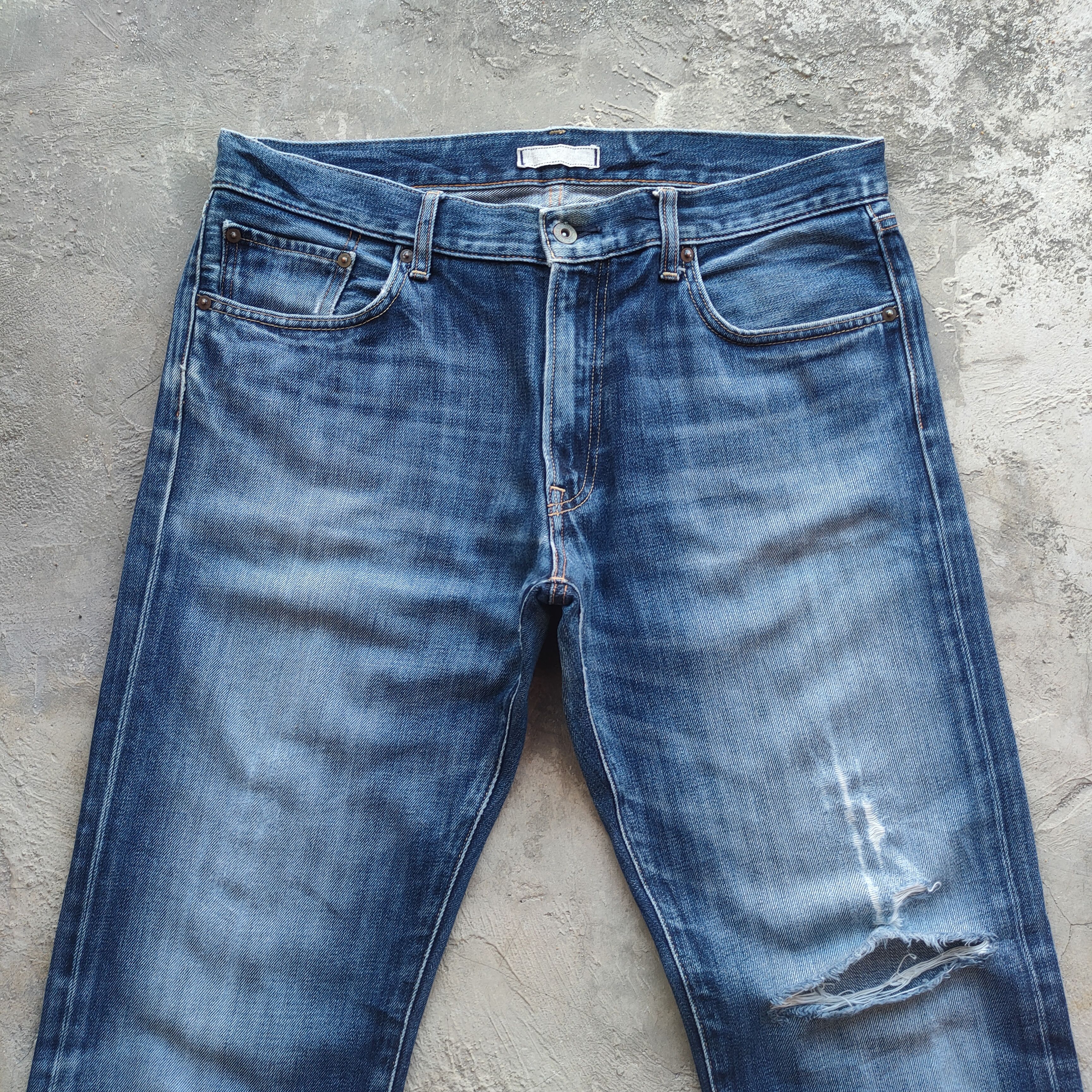Japanese Brand W36 VINTAGE JAPANESE FADED DISTRESSED RIPPED JEAN PANTS Size US 36 / EU 52 - 3 Thumbnail