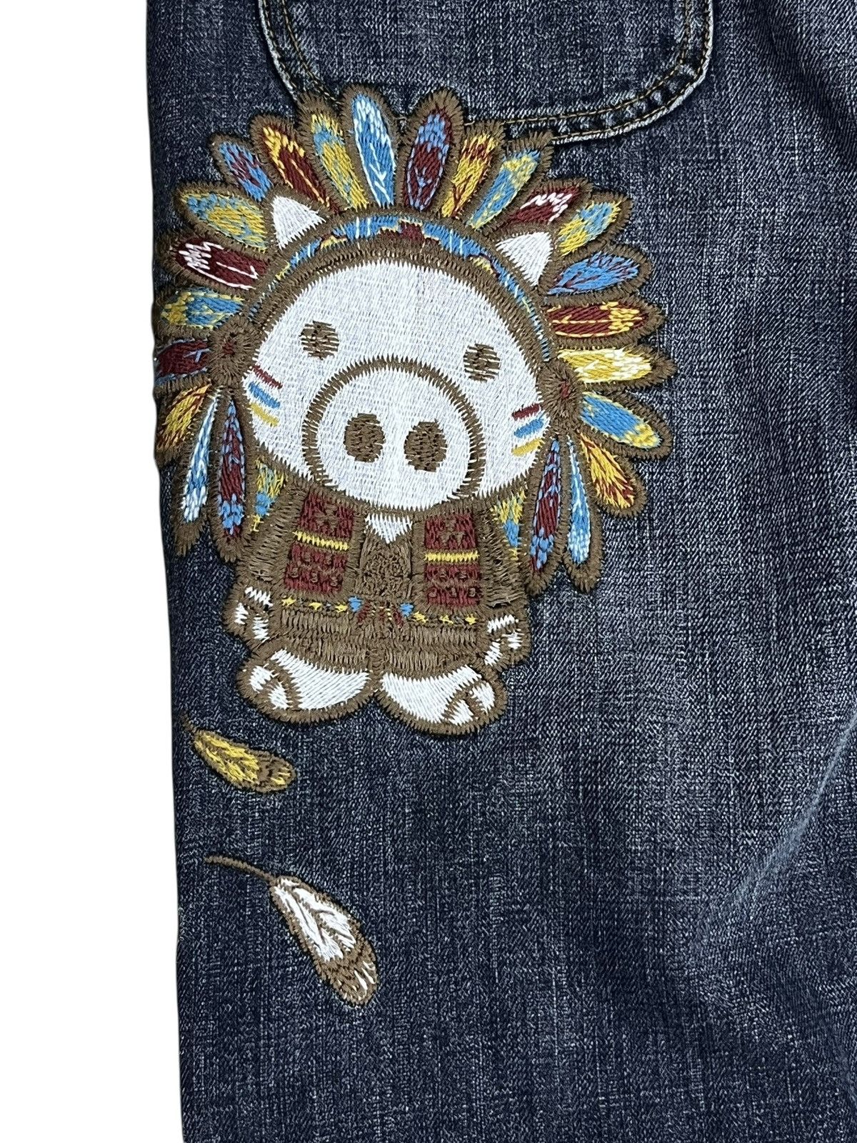 Japanese Brand Vintage Drug Store's Native Dope Embroidered Bush Pant Denim Size US 31 - 6 Thumbnail