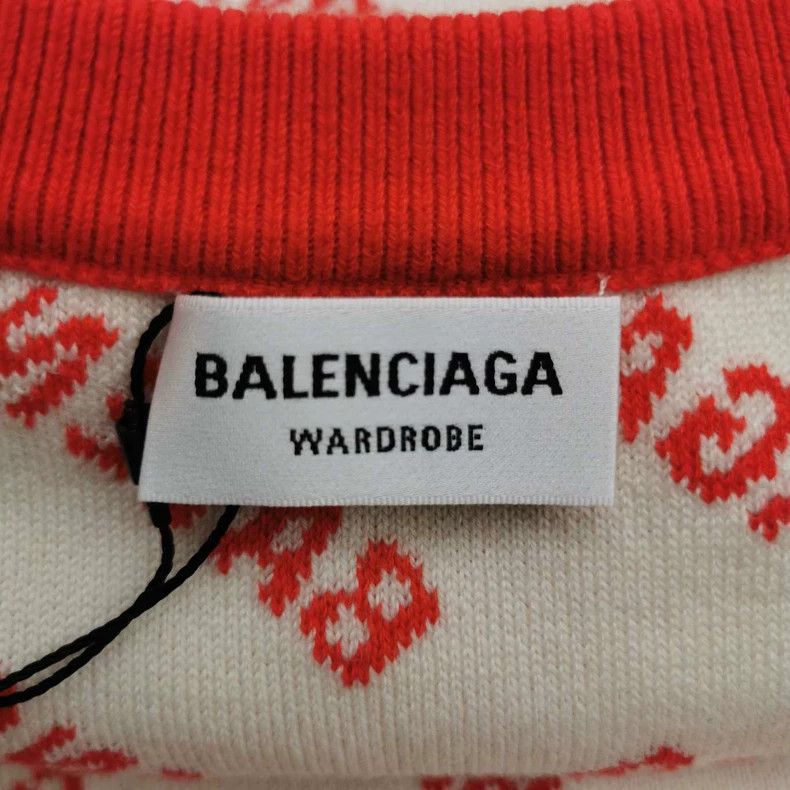Balenciaga Balenciaga Cotton Blend Letter Logo Crewneck Long Sleeve S Size XS / US 0-2 / IT 36-38 - 4 Thumbnail