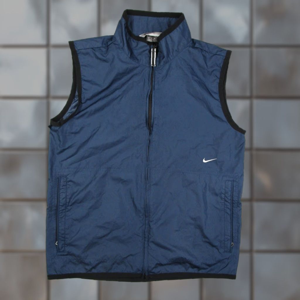 Nike VINTAGE Nike Vest Mens Small Blue Windbreaker Full Zip Pockets Logo Lightweight Windbreaker Vest Size US S / EU 44-46 / 1 - 1 Thumbnail
