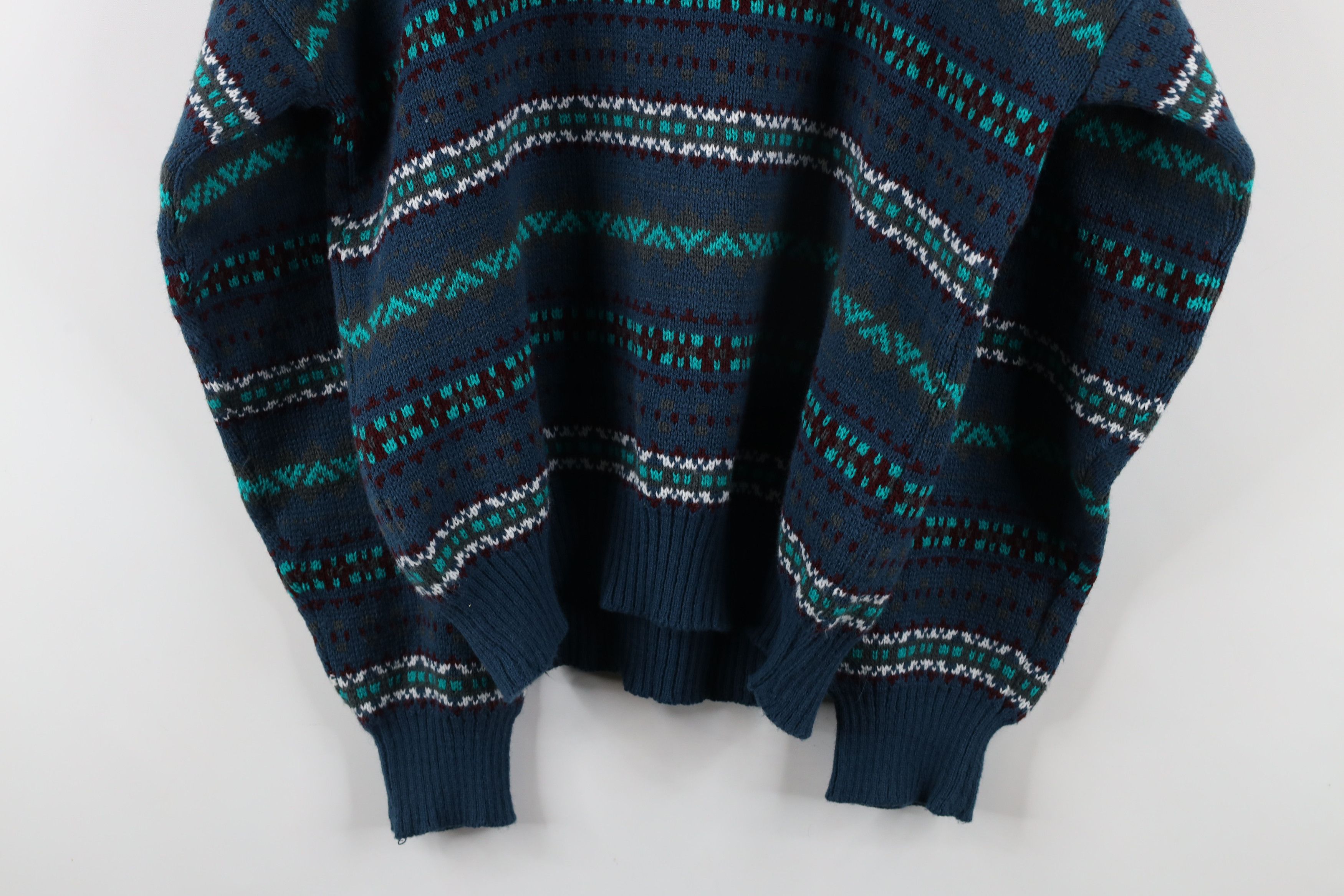Vintage Vintage 90s Streetwear Fair Isle Crewneck Sweater Acrylic Size US L / EU 52-54 / 3 - 7 Thumbnail