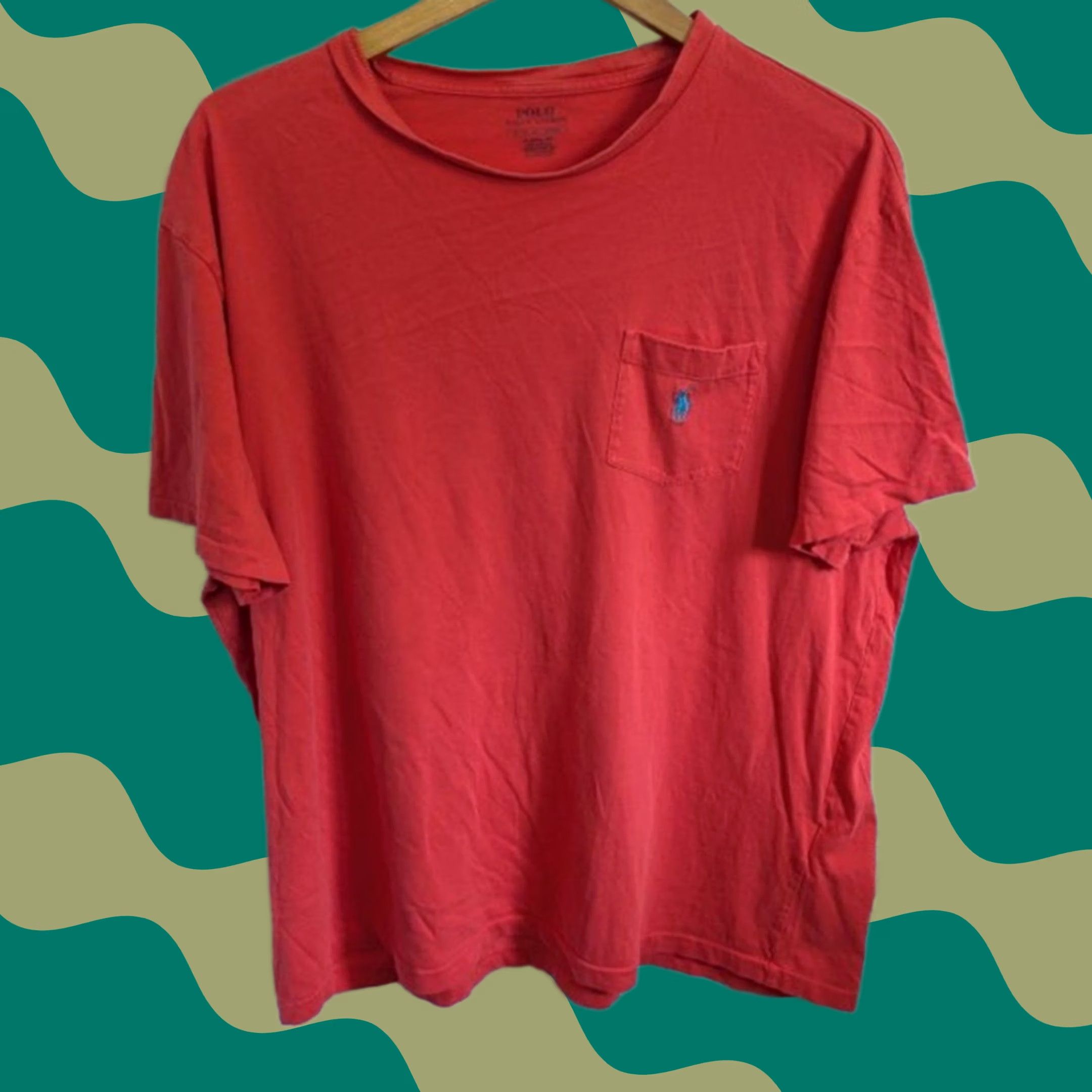 Polo Ralph Lauren Polo Ralph Lauren Mens Classic Fit Pocket T-Shirt Red Pony Hit Logo XL Size US XL / EU 56 / 4 - 1 Thumbnail