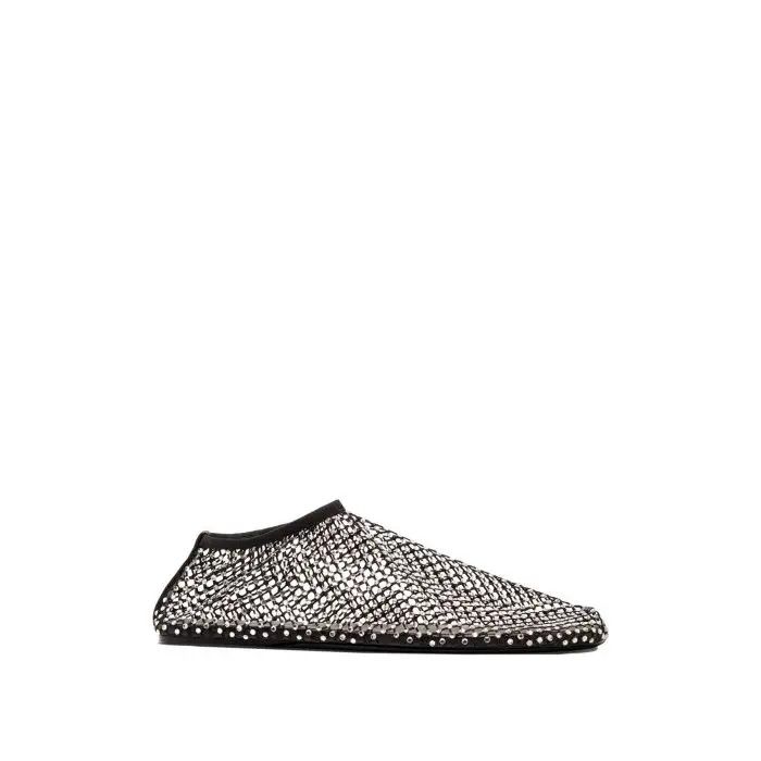image of Christopher Esber O1S22I1N0424 Netted Minette Flats In Silver, Women's (Size 7)