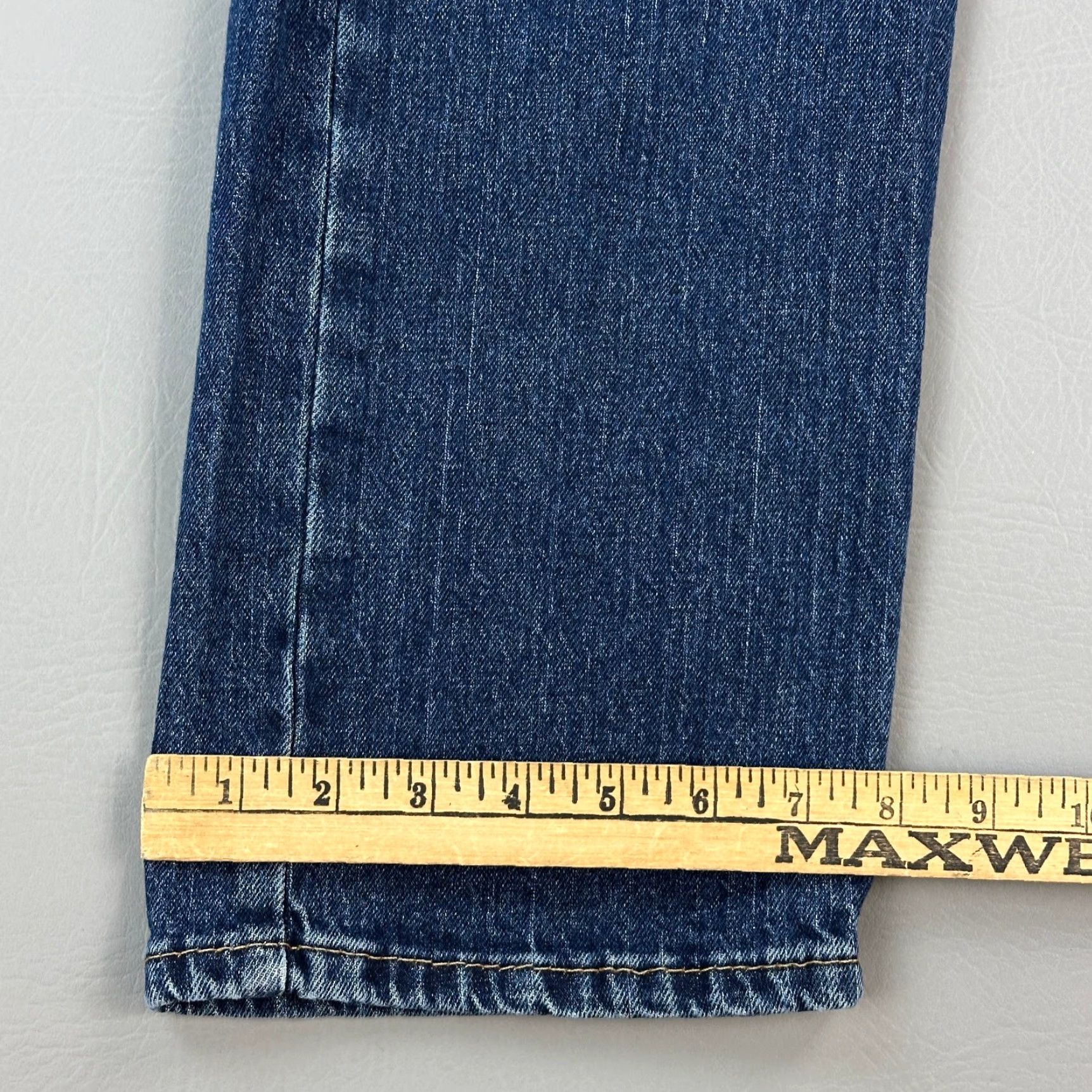 Levi's Levis 505 Jeans Mens 34x32 Dark Wash Regular Fit Straight Leg Casual Stretch Size US 34 / EU 50 - 4 Thumbnail