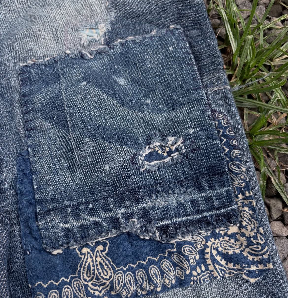 Polo Ralph Lauren 2000s Polo Ralph Lauren Patchwork Jeans Pants Size US 28 / EU 44 - 4 Thumbnail