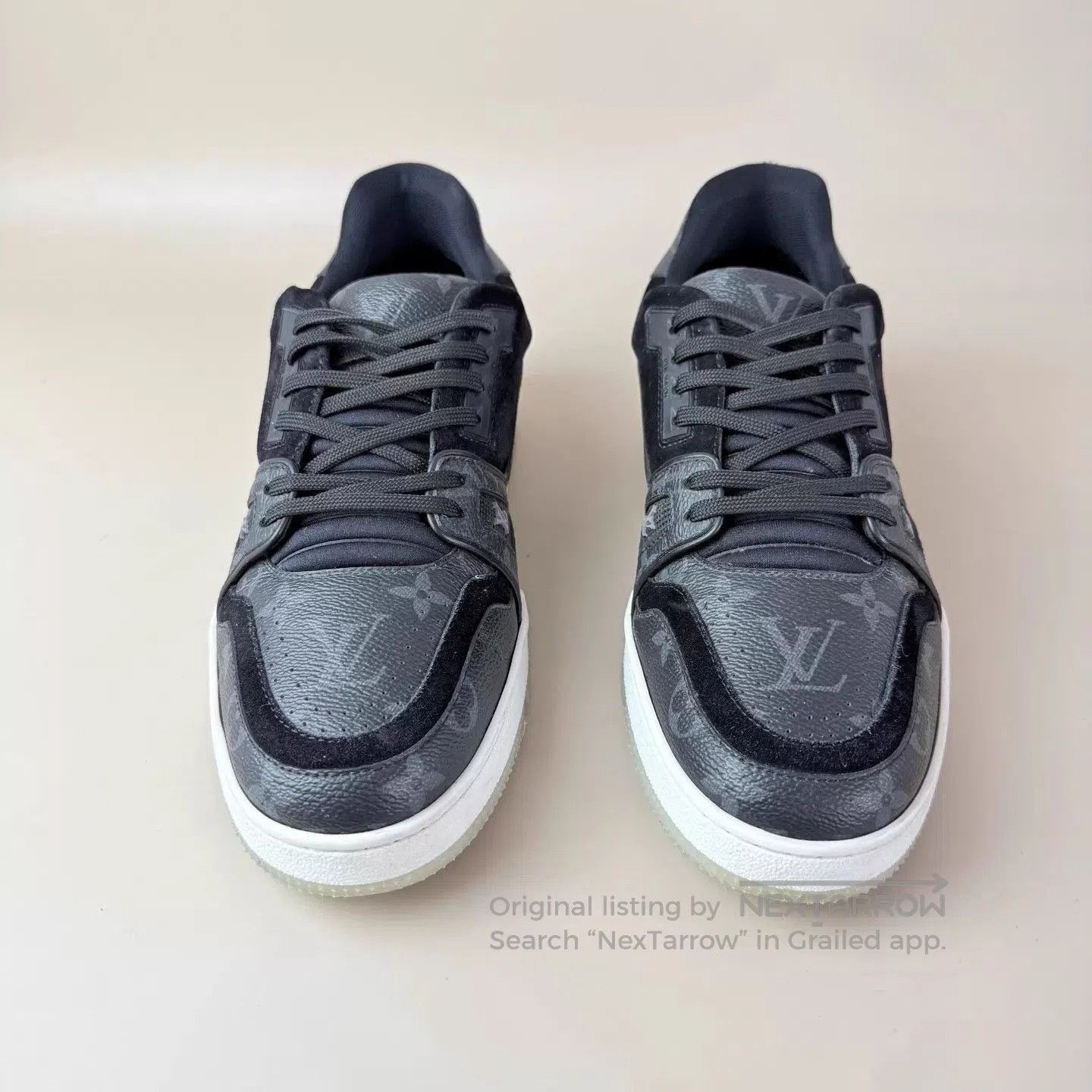 Louis Vuitton Black Low-Top Sneakers Size 8.5. Size US 8.5 / EU 41-42 - 2 Thumbnail