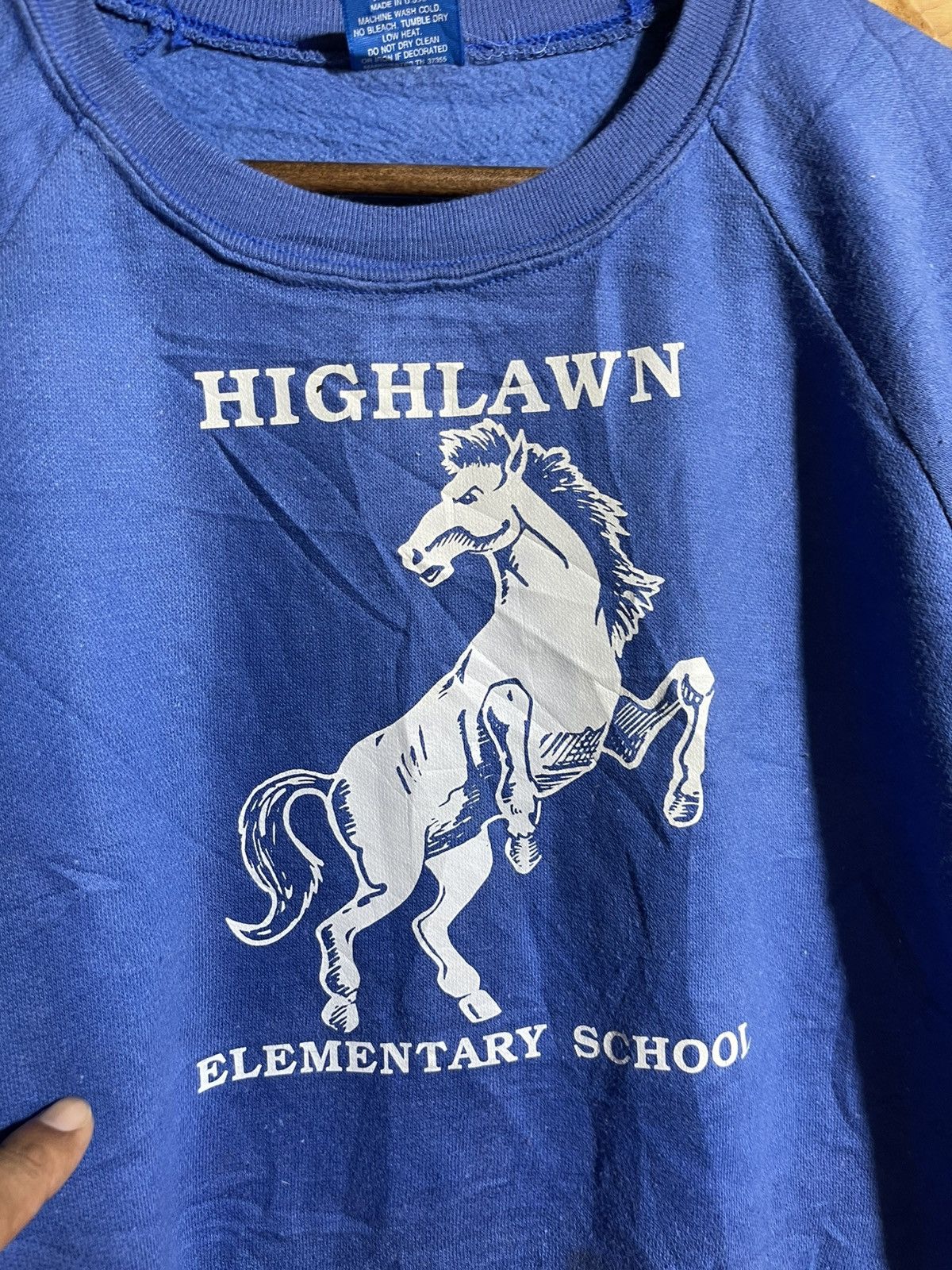Vintage Vintage 90s highlawn elementary school sweatshirt Size US L / EU 52-54 / 3 - 2 Thumbnail