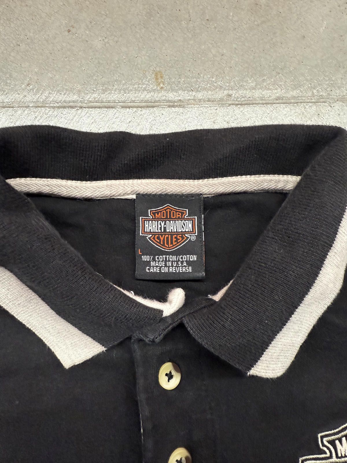 Harley Davidson Vintage Made in USA Harley Davidson Bowling Green,Kent Polo Size US L / EU 52-54 / 3 - 4 Thumbnail