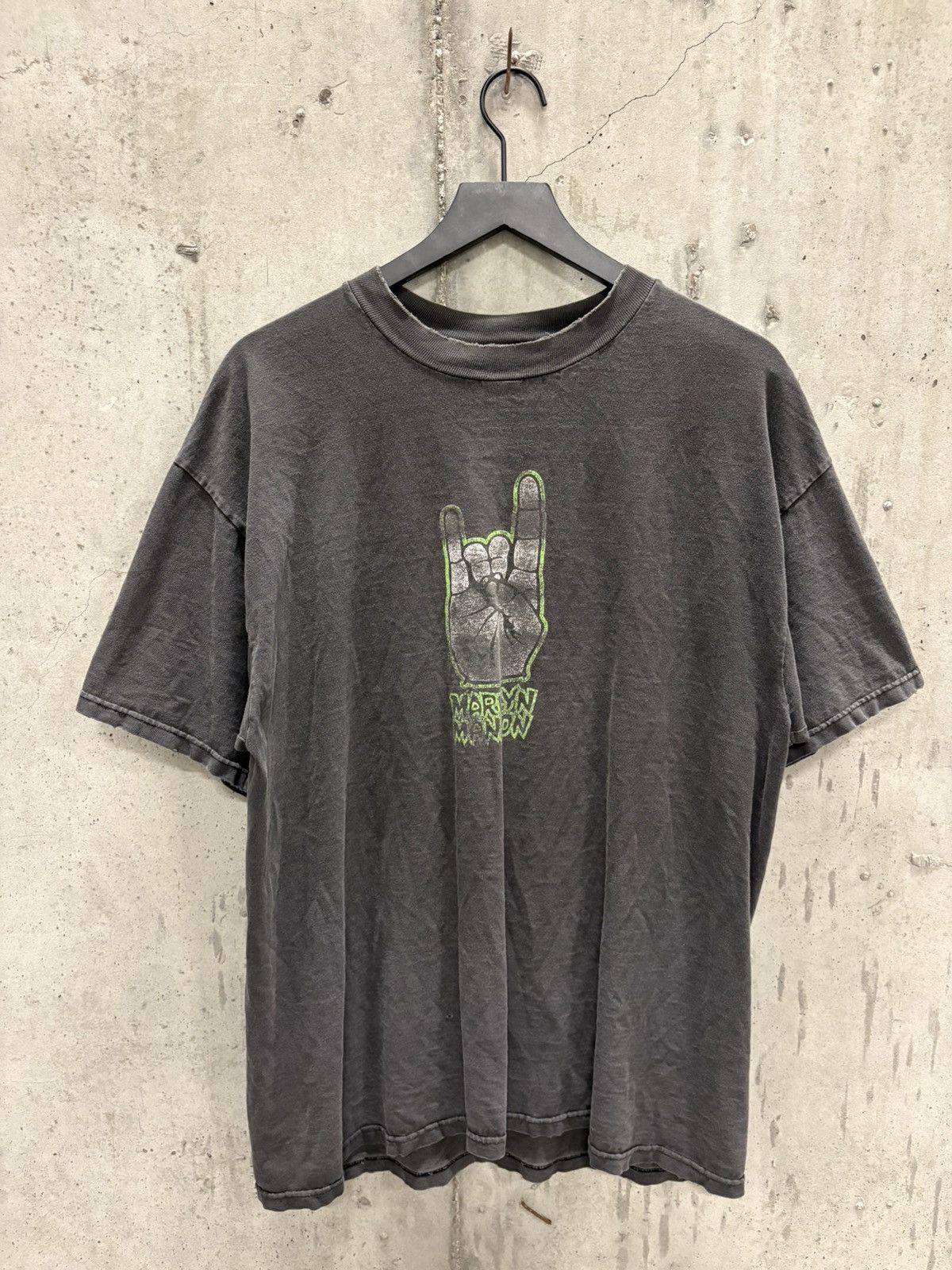 Band Tees Vintage Marilyn Manson Hate Love Shirt Faded Distress Grunge Size US XL / EU 56 / 4 - 6 Thumbnail