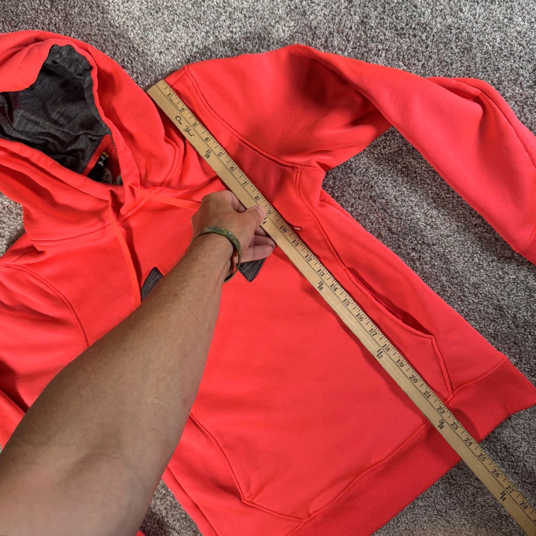 Under Armour Under Armour Hoodie Medium ColdGear Fleece Big Logo Pullover 1273628 Orange Womens M Hoodie Pullover Graphic Print Logo 90s? Size M / US 6-8 / IT 42-44 - 2 Thumbnail