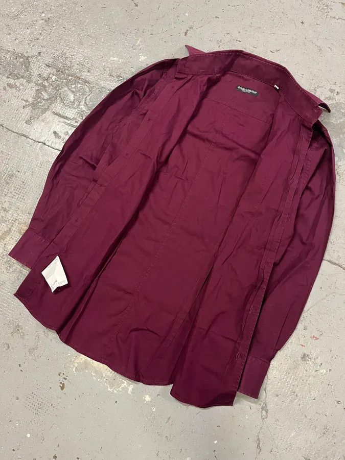 Dolce & Gabbana 2000s Dolce & Gabbana Burgundy Buttoned Up Shirt Size US S / EU 44-46 / 1 - 5 Thumbnail