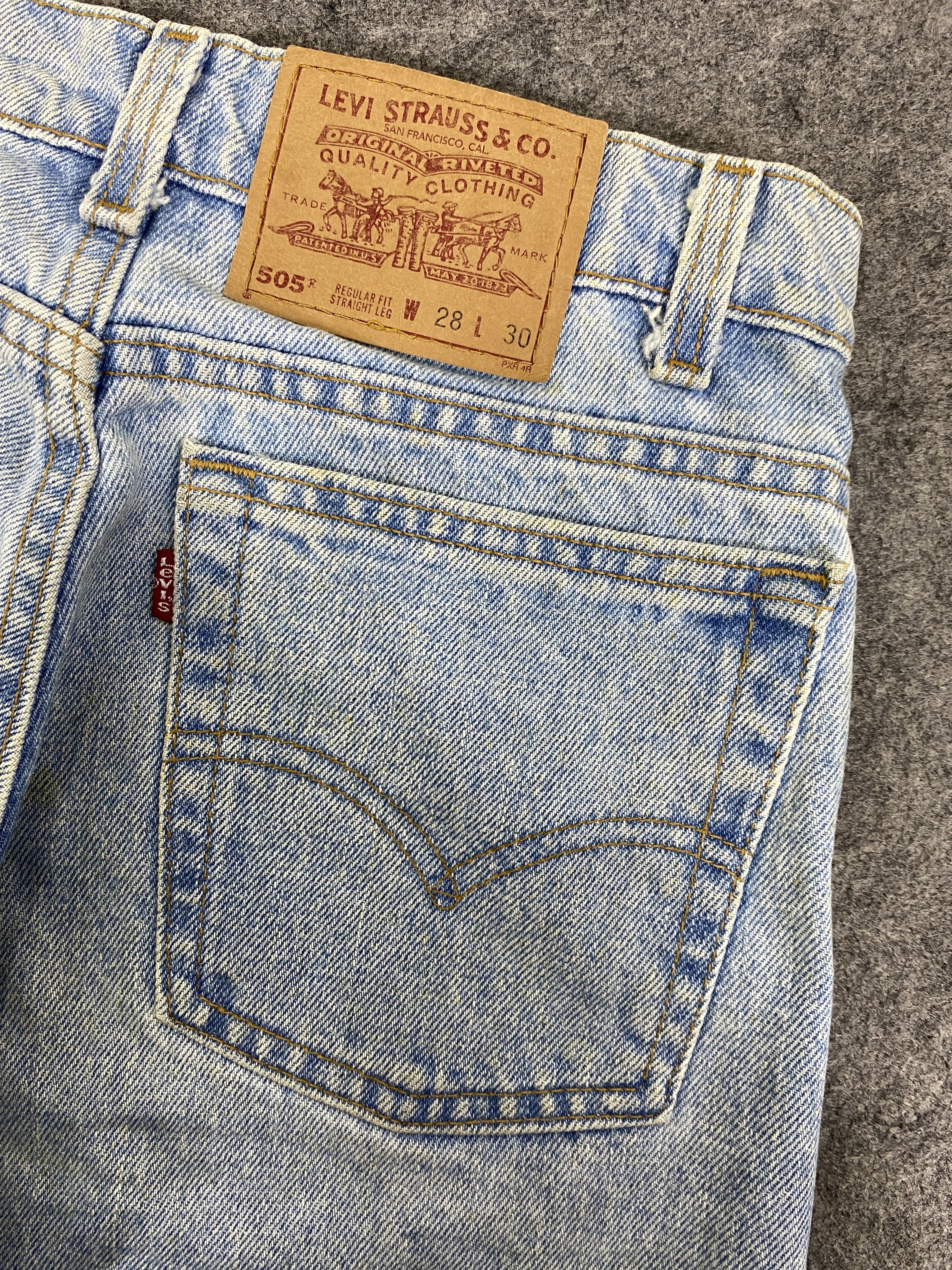 Levi's Light Blue Wash Vintage Levis 505 USA Jeans 28x29 - JN3161 Size US 28 / EU 44 - 11 Thumbnail
