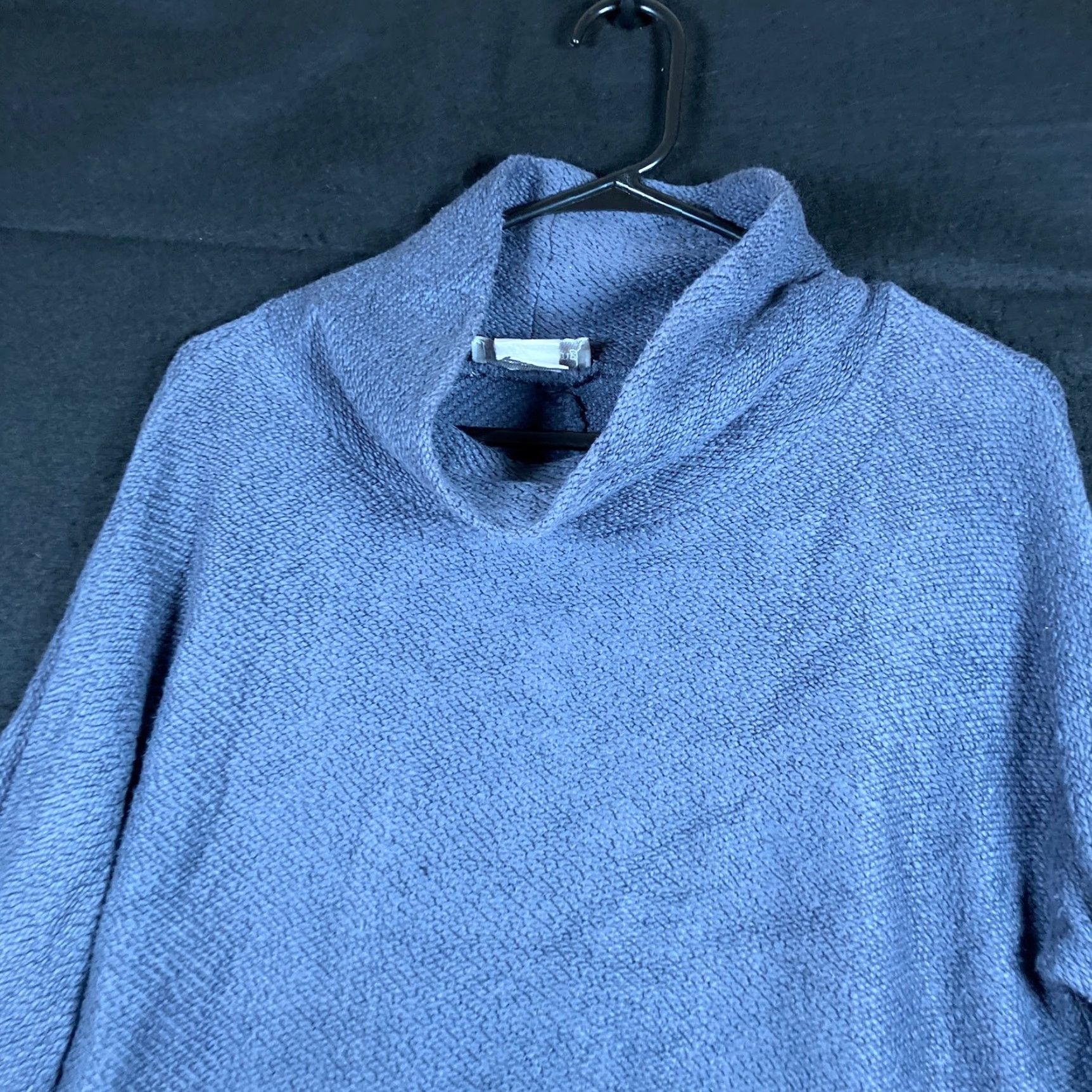 Soft Surroundings Soft Surroundings Womens Sweater Navy High Neck Pullover Cotton Blend Petite XS Size XS / US 0-2 / IT 36-38 - 2 Thumbnail
