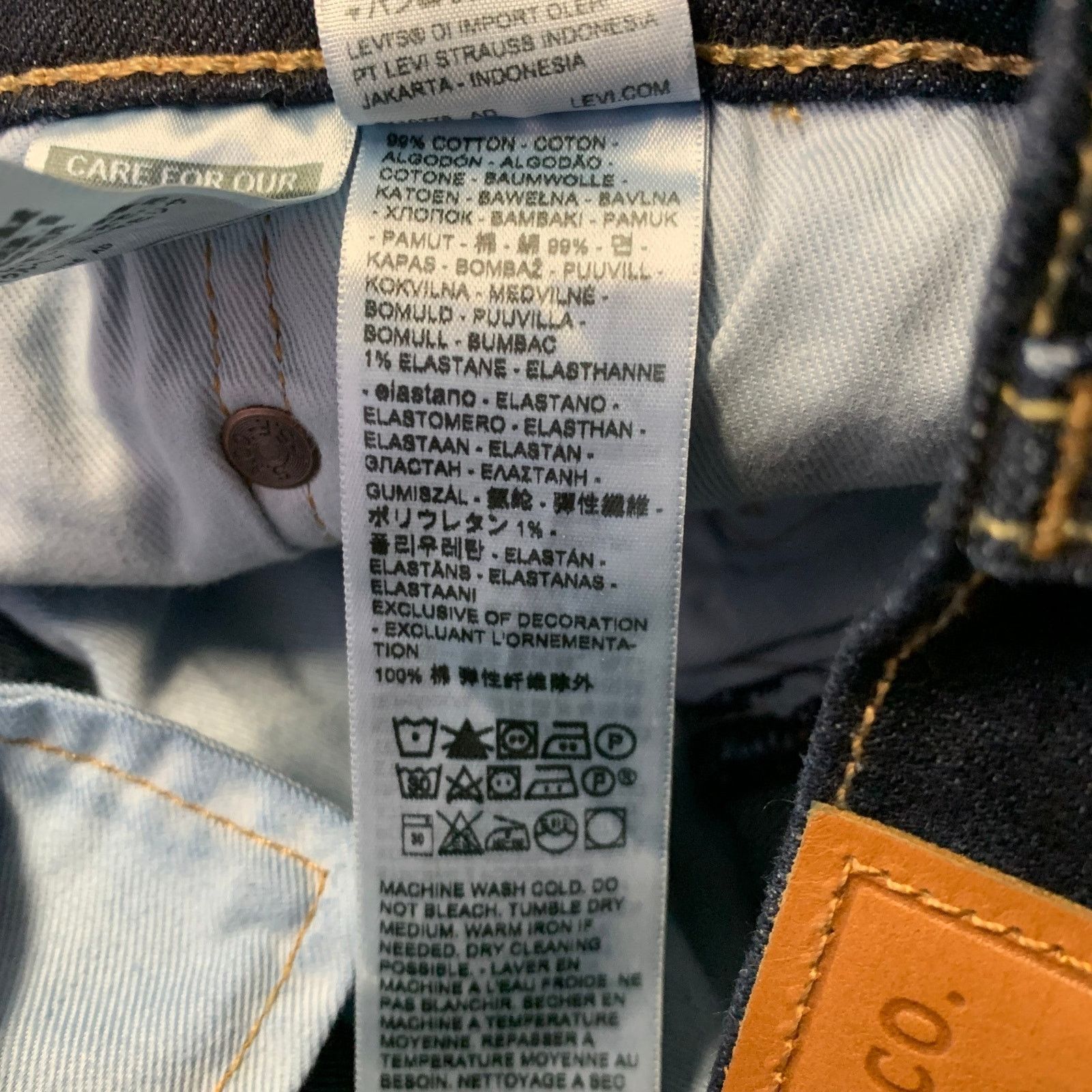 Levi's LEVI STRAUSS Size 32 Indigo Contrast Stitch Straight Jeans Size US 32 / EU 48 - 4 Thumbnail