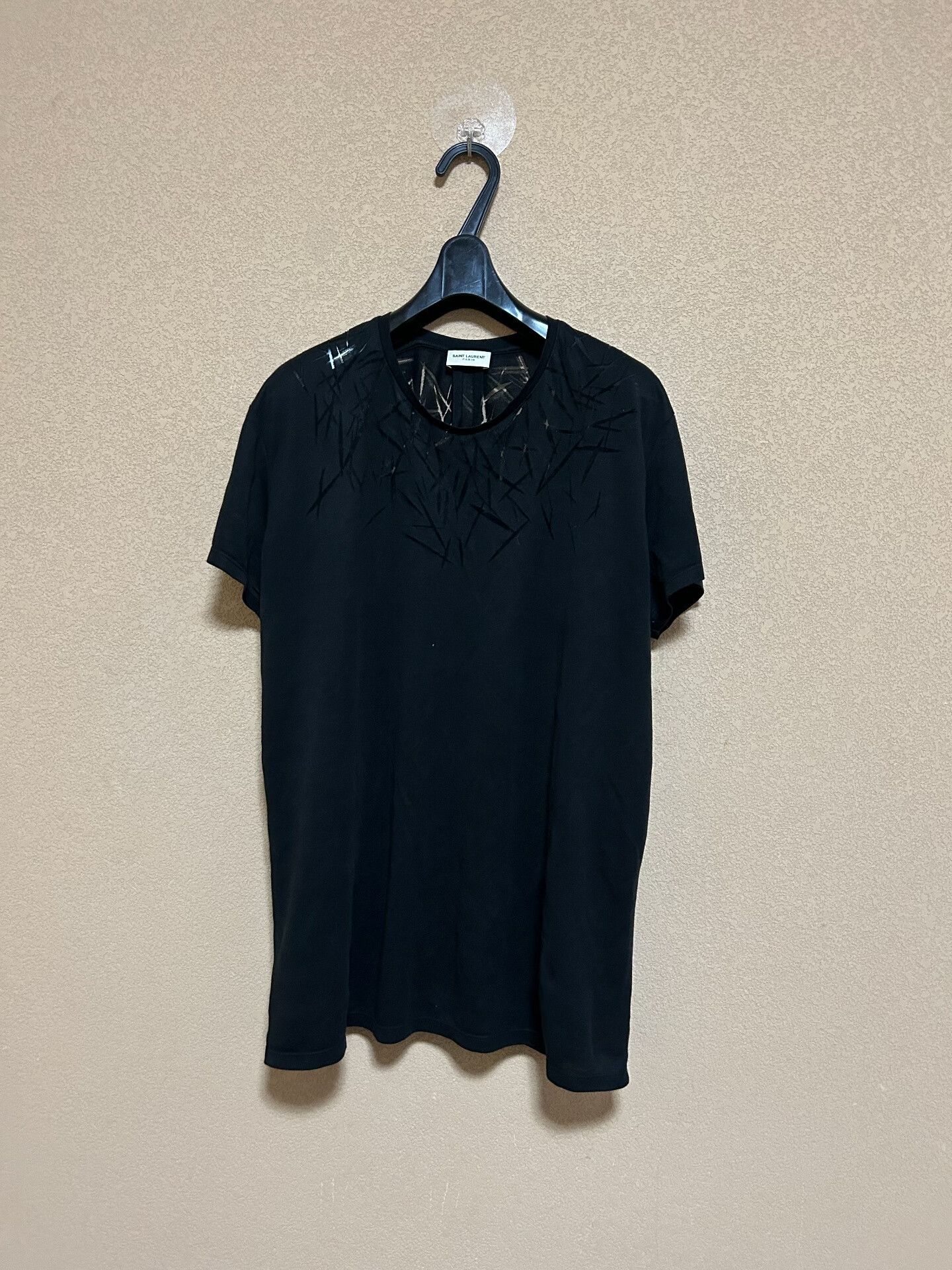 Saint Laurent Paris Saint Laurent SLP Thorn Pattern T-Shirt Size US M / EU 48-50 / 2 - 1 Thumbnail