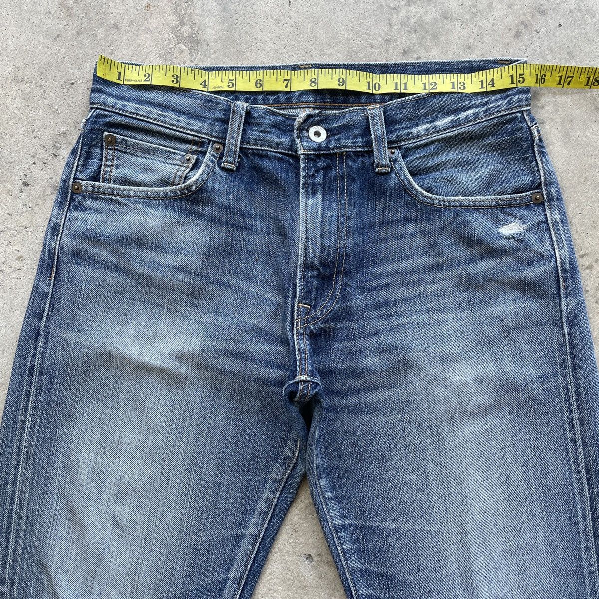 Japanese Brand Vintage Japanese Distressed Jeans Faded Denim Pants W31 Size US 31 - 5 Thumbnail